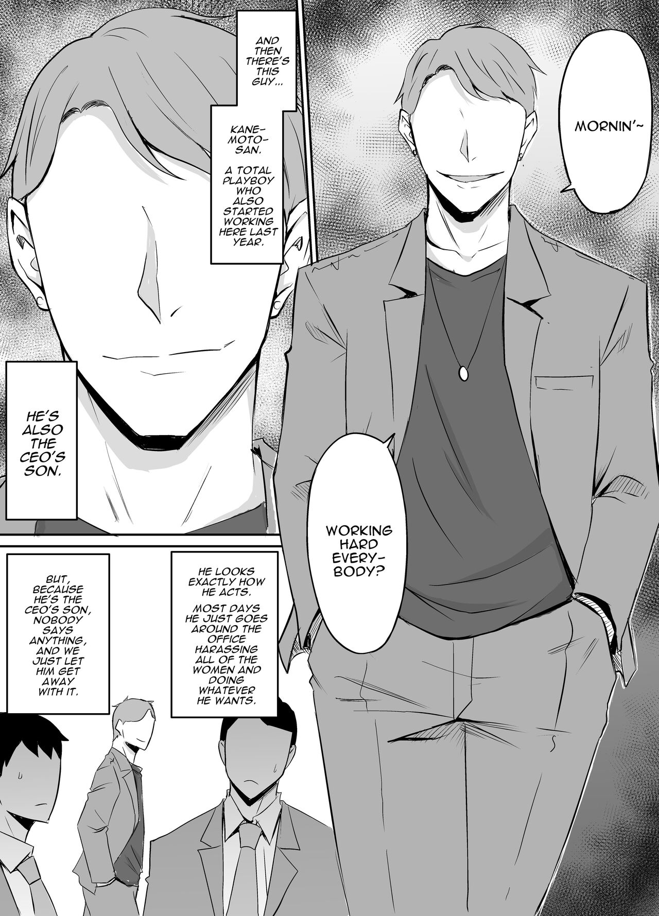 [Kinukazu Koubou (Kinuzuka Kazuki)]Akogare no Onna Joushi ga Douryou no Charao ni Otosareru Hanashi | The Boss I Have a Crush on was Corrupted by a Playboy[English] [Darg777 Translations] Page 4