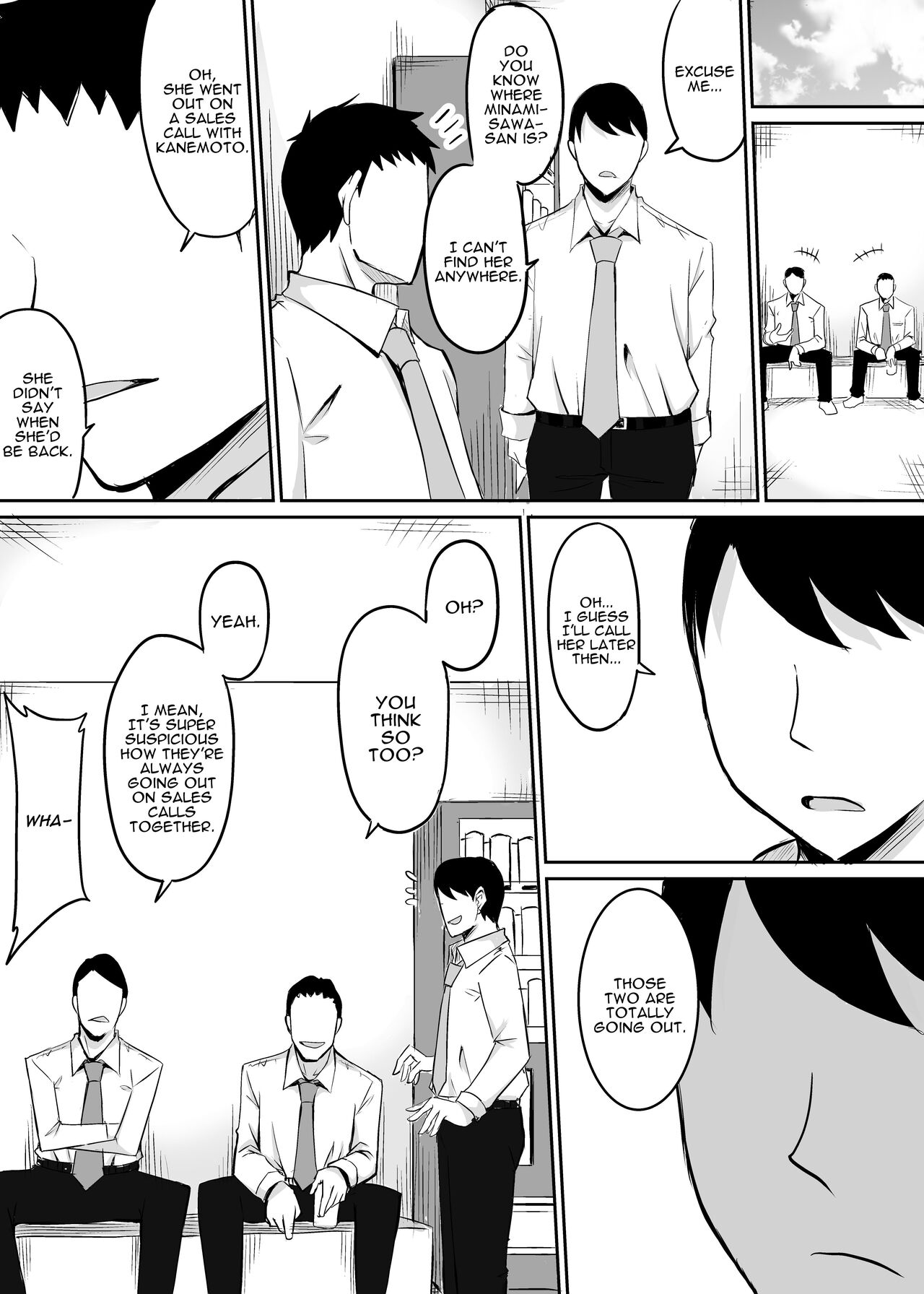 [Kinukazu Koubou (Kinuzuka Kazuki)]Akogare no Onna Joushi ga Douryou no Charao ni Otosareru Hanashi | The Boss I Have a Crush on was Corrupted by a Playboy[English] [Darg777 Translations] Page 9