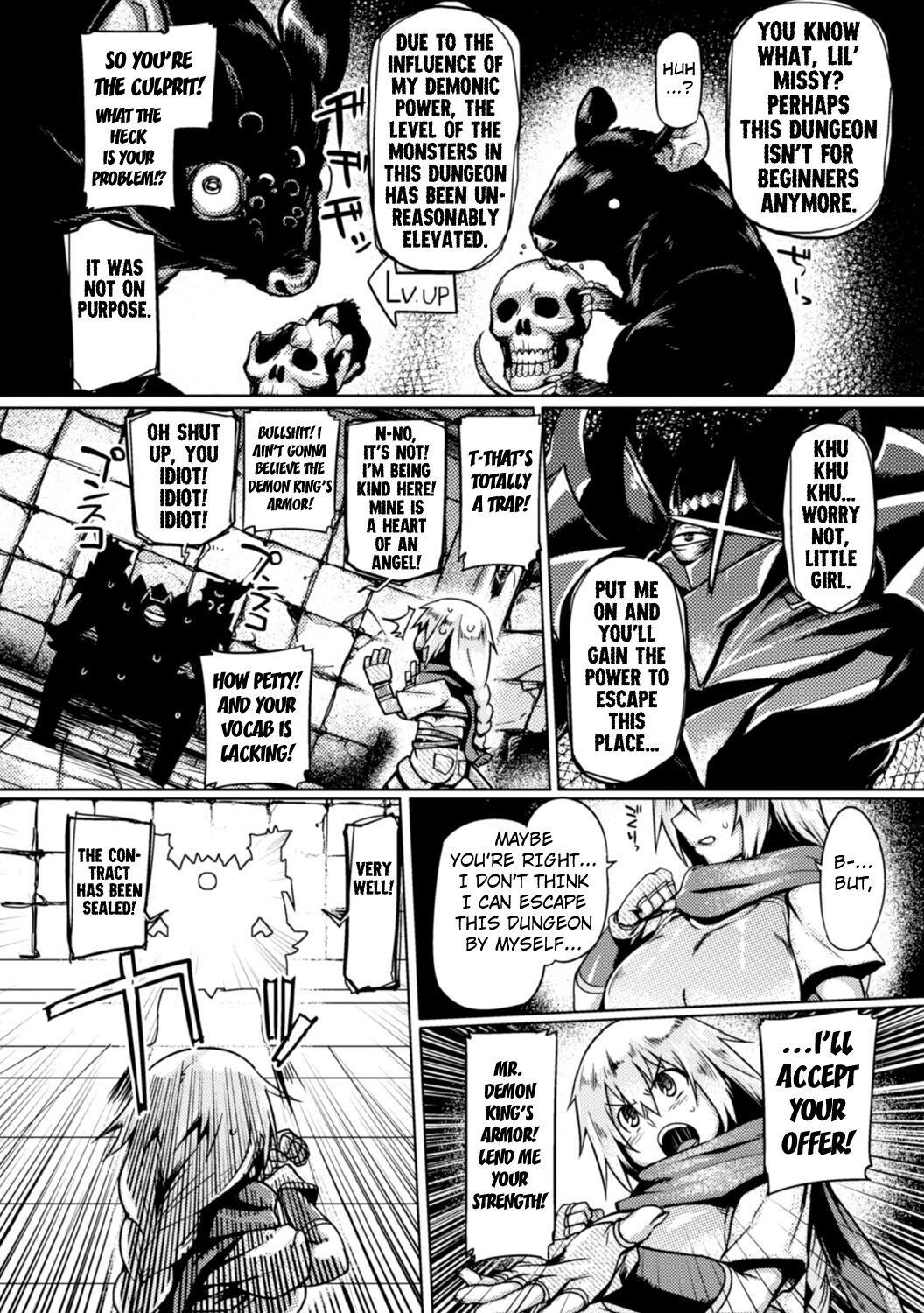 [Tabigarasu]Maou no Yoroi no Wana ~Shoshinsha Muke~ | The Trap of the Demon King's Armor ~For Rookies~( 2D Comic Magazine Shokushu Yoroi ni Zenshin o Okasare Mugen Zecchou! Vol. 2) [English] [Kuraudo] [Digital] Page 4
