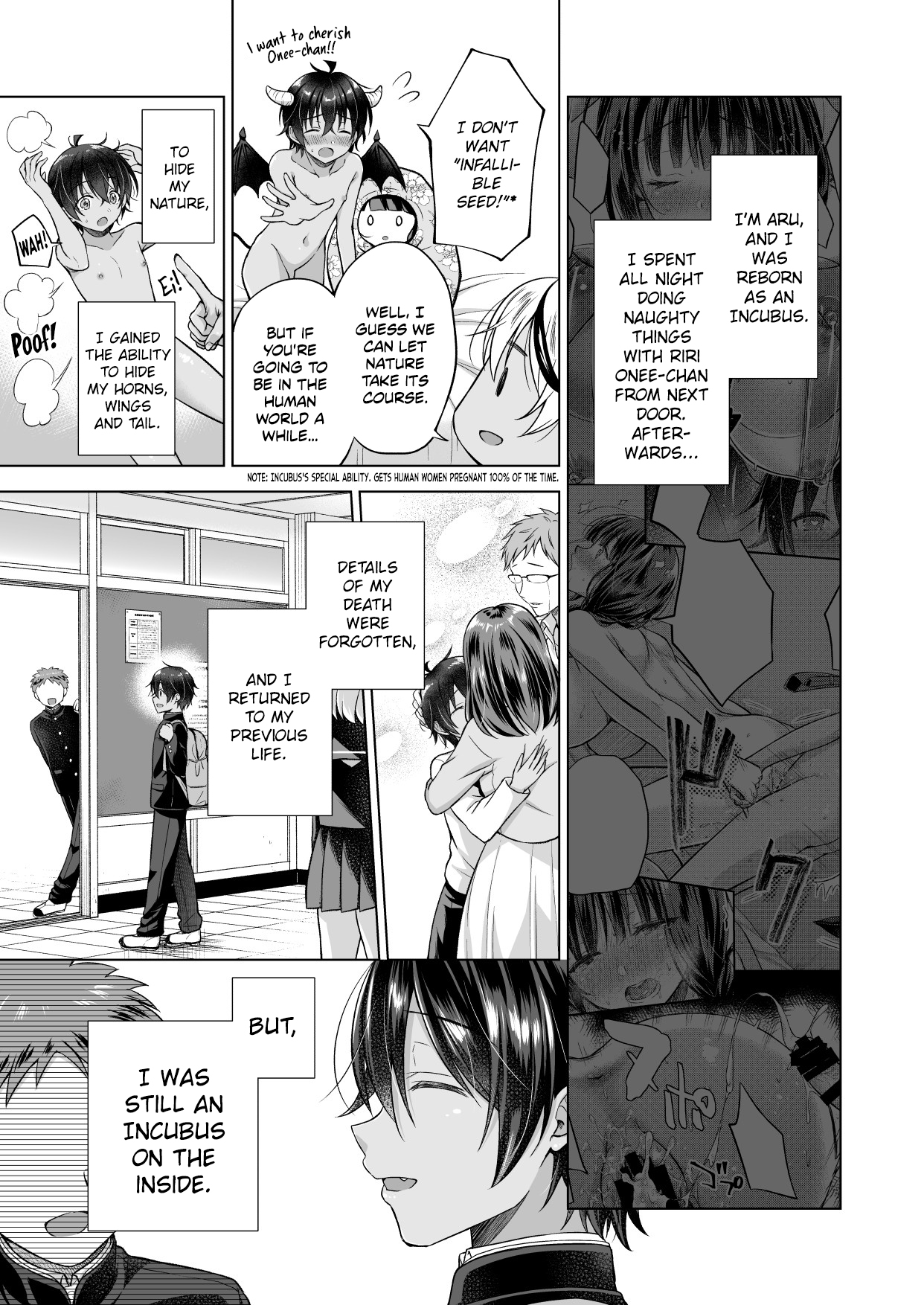 [SEM;COLON (Mitsuki Tsumi)]Tensei Incubus wa Tonari no Onee-chan o Haramasetai After | A Reincarnated Incubus Wants to Impregnate the Girl Next Door After[English] [EHCOVE] [Digital] Page 3