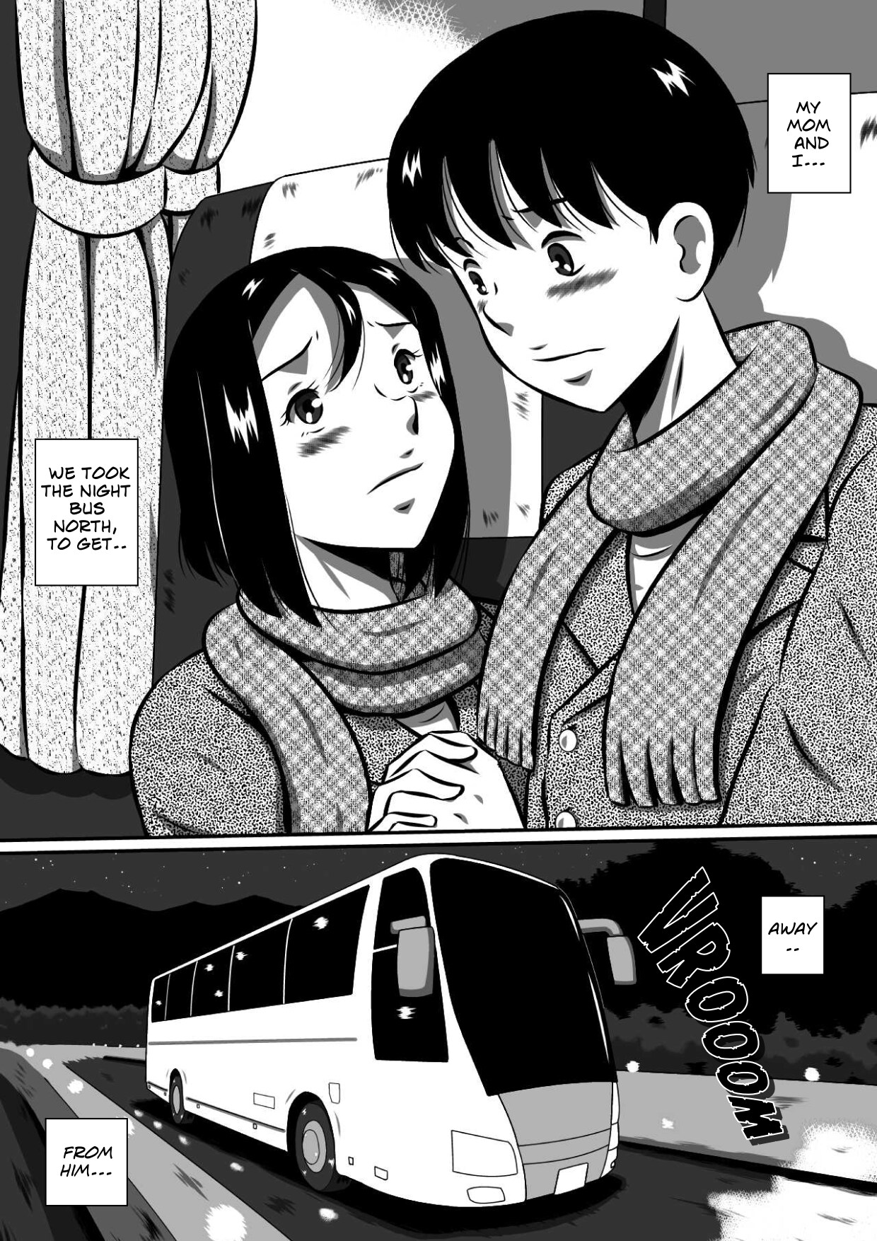 [Milkdou Shoukai (Milk Koubou)]Oyako Futari no Touhikou! Mayoikonda Kakurezato de Asa kara Ban made Sex Zanmai! | A Forbidden Getaway For Two[English] Page 4