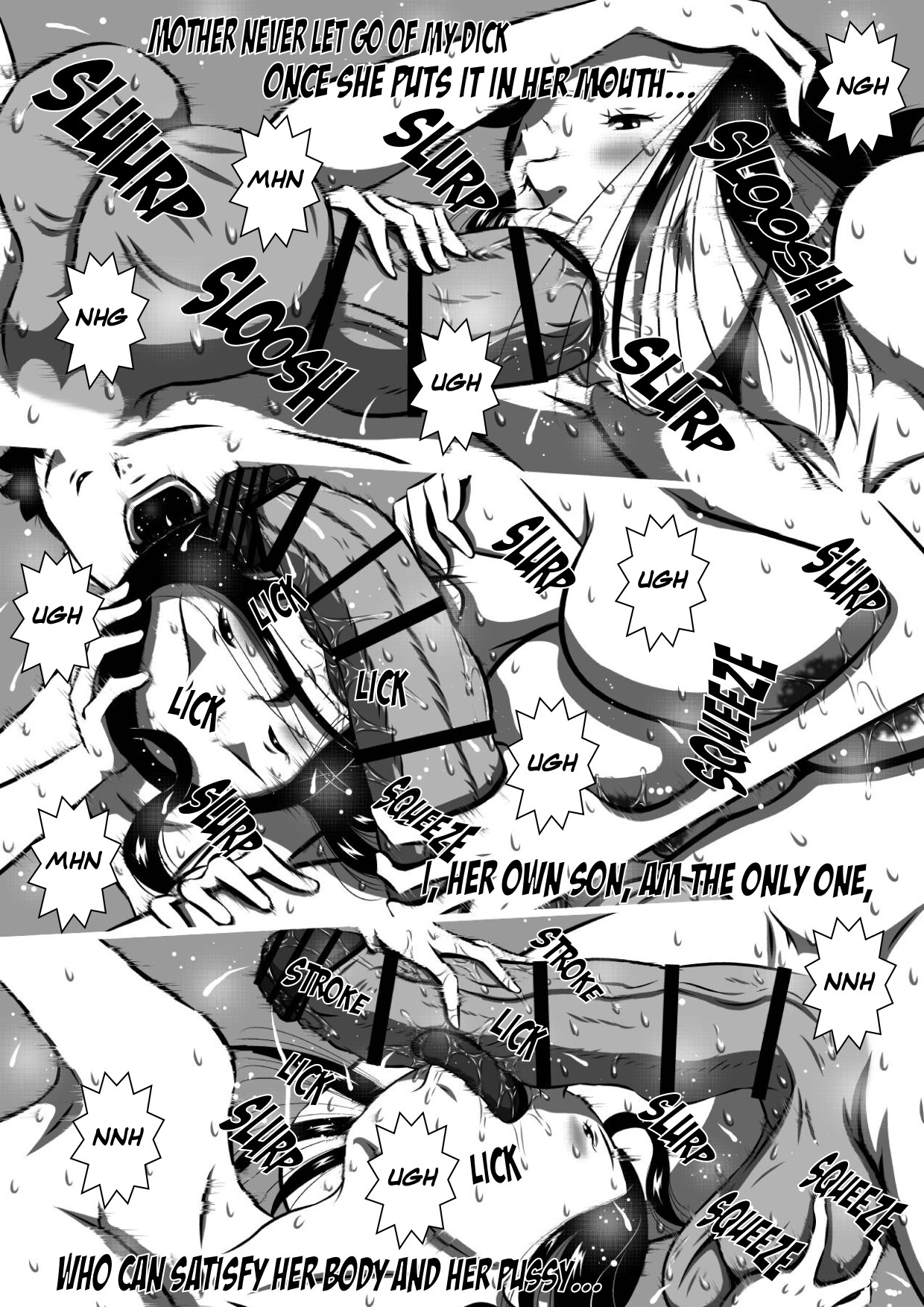 [Milkdou Shoukai (Milk Koubou)]Musuko (Boku) no Kyokon (Asoko) ga Okaa-san no Inbu (Asoko) o Tsuranuku Hi! Hitozuma, Yoriko no Midara na Mainichi... | My Son's Big Cock Is For His Mother[English] Page 32