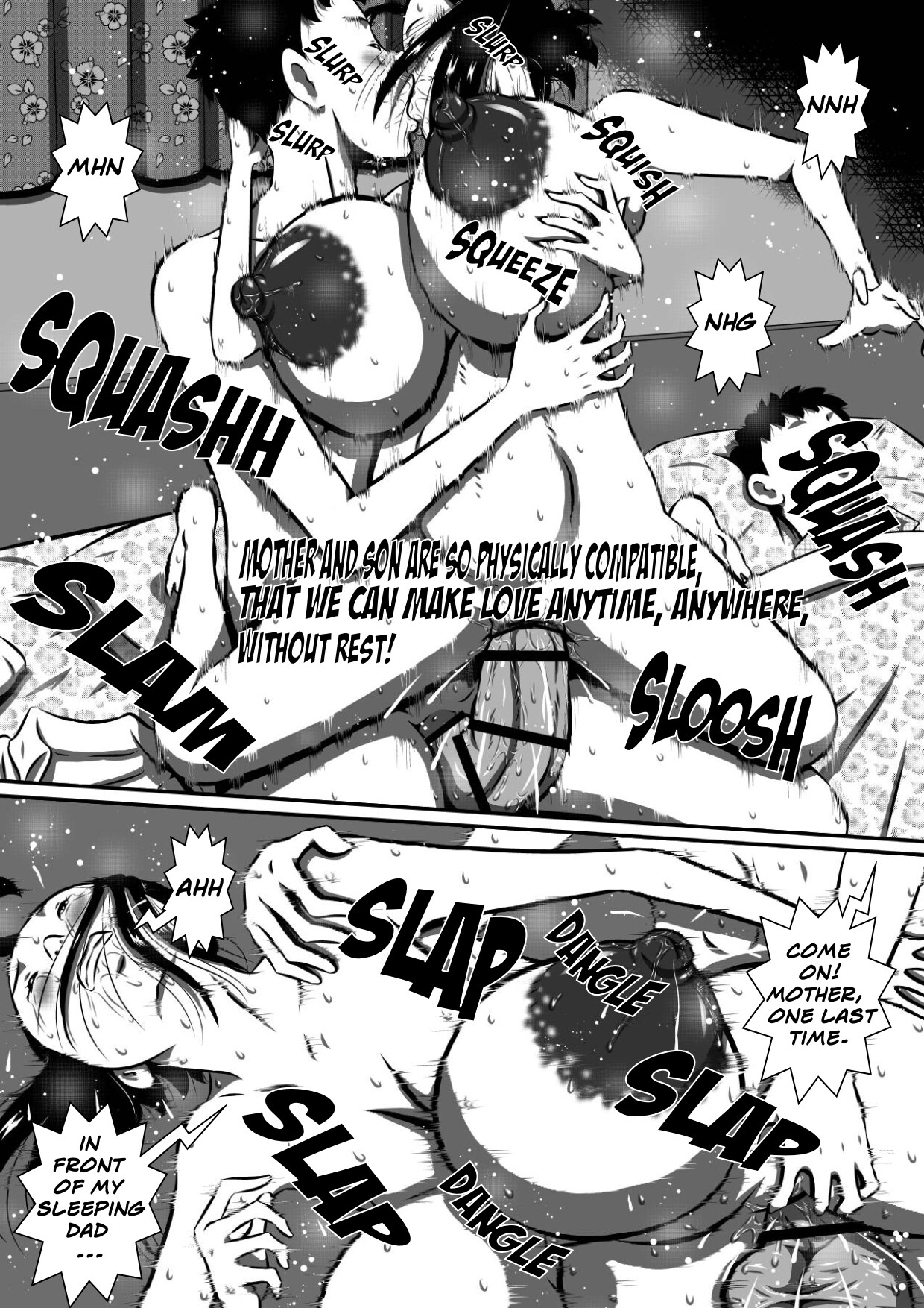 [Milkdou Shoukai (Milk Koubou)]Musuko (Boku) no Kyokon (Asoko) ga Okaa-san no Inbu (Asoko) o Tsuranuku Hi! Hitozuma, Yoriko no Midara na Mainichi... | My Son's Big Cock Is For His Mother[English] Page 33