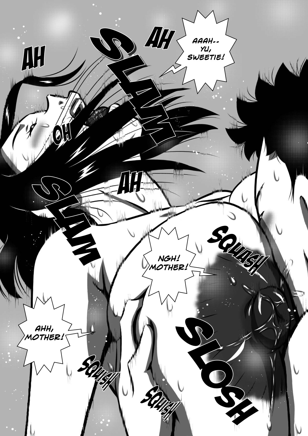 [Milkdou Shoukai (Milk Koubou)]Musuko (Boku) no Kyokon (Asoko) ga Okaa-san no Inbu (Asoko) o Tsuranuku Hi! Hitozuma, Yoriko no Midara na Mainichi... | My Son's Big Cock Is For His Mother[English] Page 4
