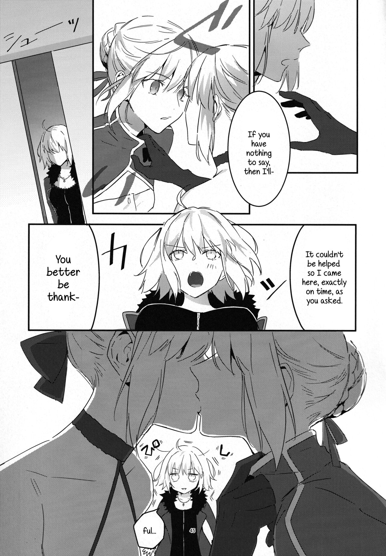 (C100) [Kindou Shoujo (nipi)]Artoria Alter x Jeanne Alter Sairokushuu(Fate/Grand Order) [English] [SDTLs] Page 45