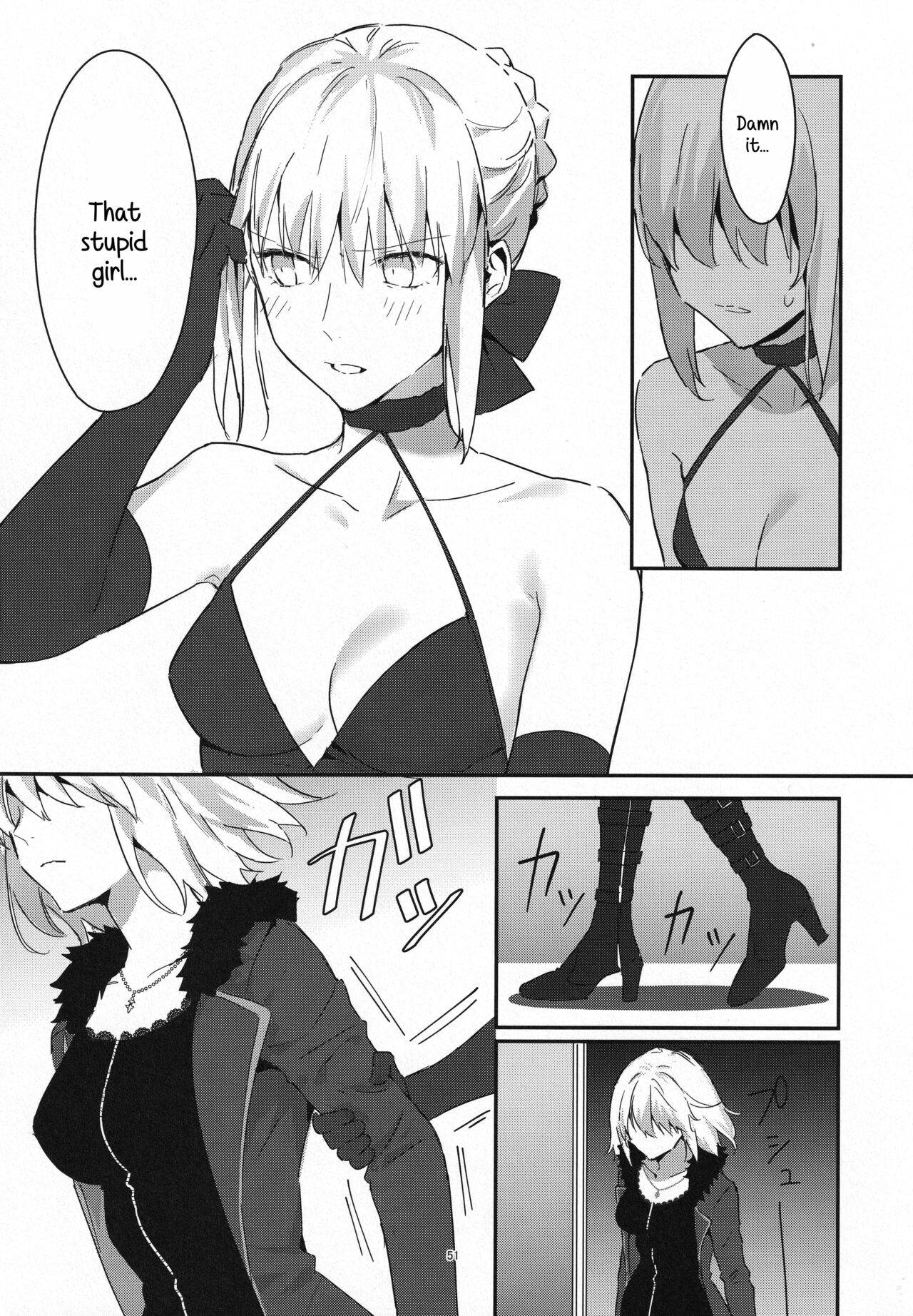 (C100) [Kindou Shoujo (nipi)]Artoria Alter x Jeanne Alter Sairokushuu(Fate/Grand Order) [English] [SDTLs] Page 51