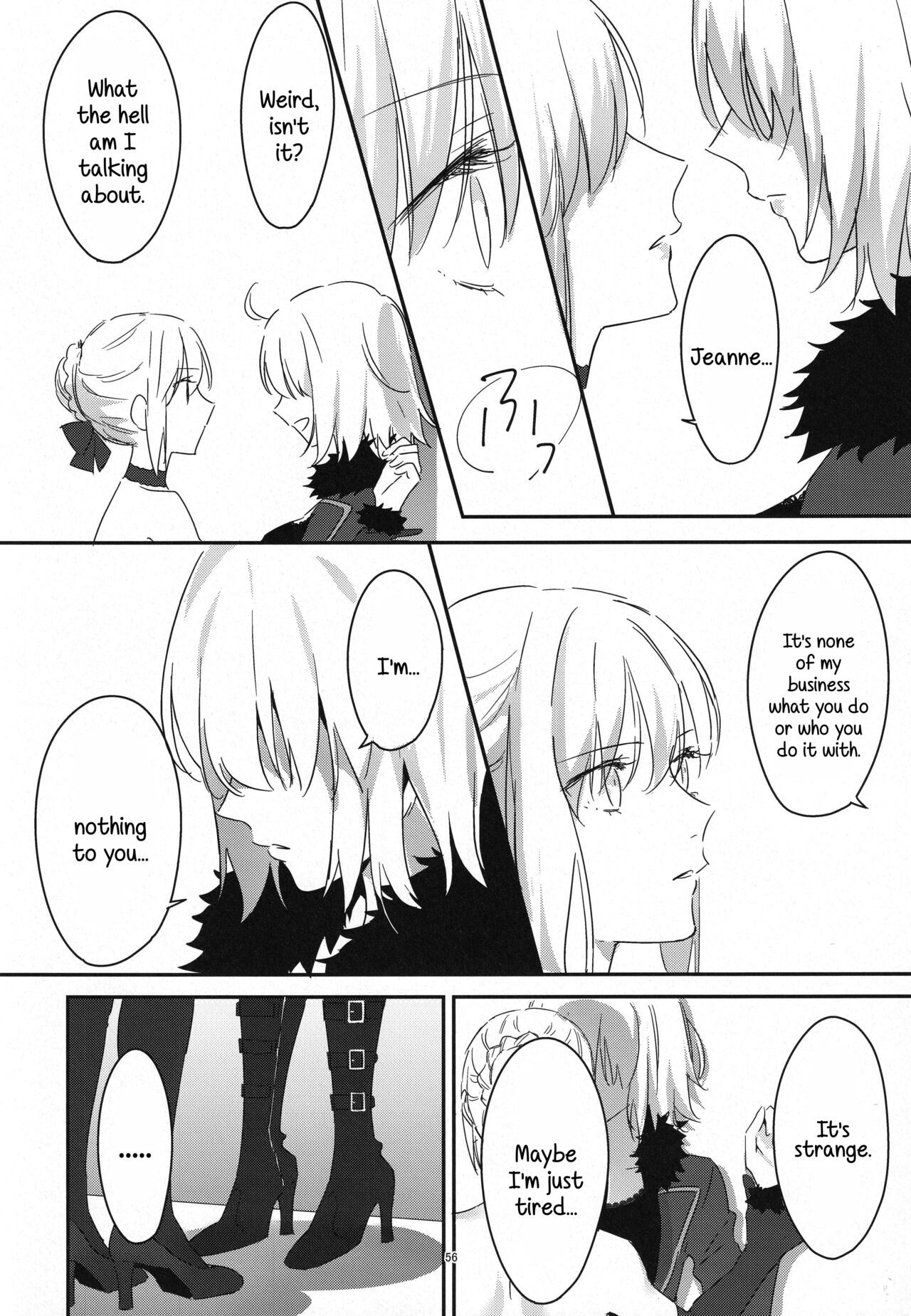 (C100) [Kindou Shoujo (nipi)]Artoria Alter x Jeanne Alter Sairokushuu(Fate/Grand Order) [English] [SDTLs] Page 56