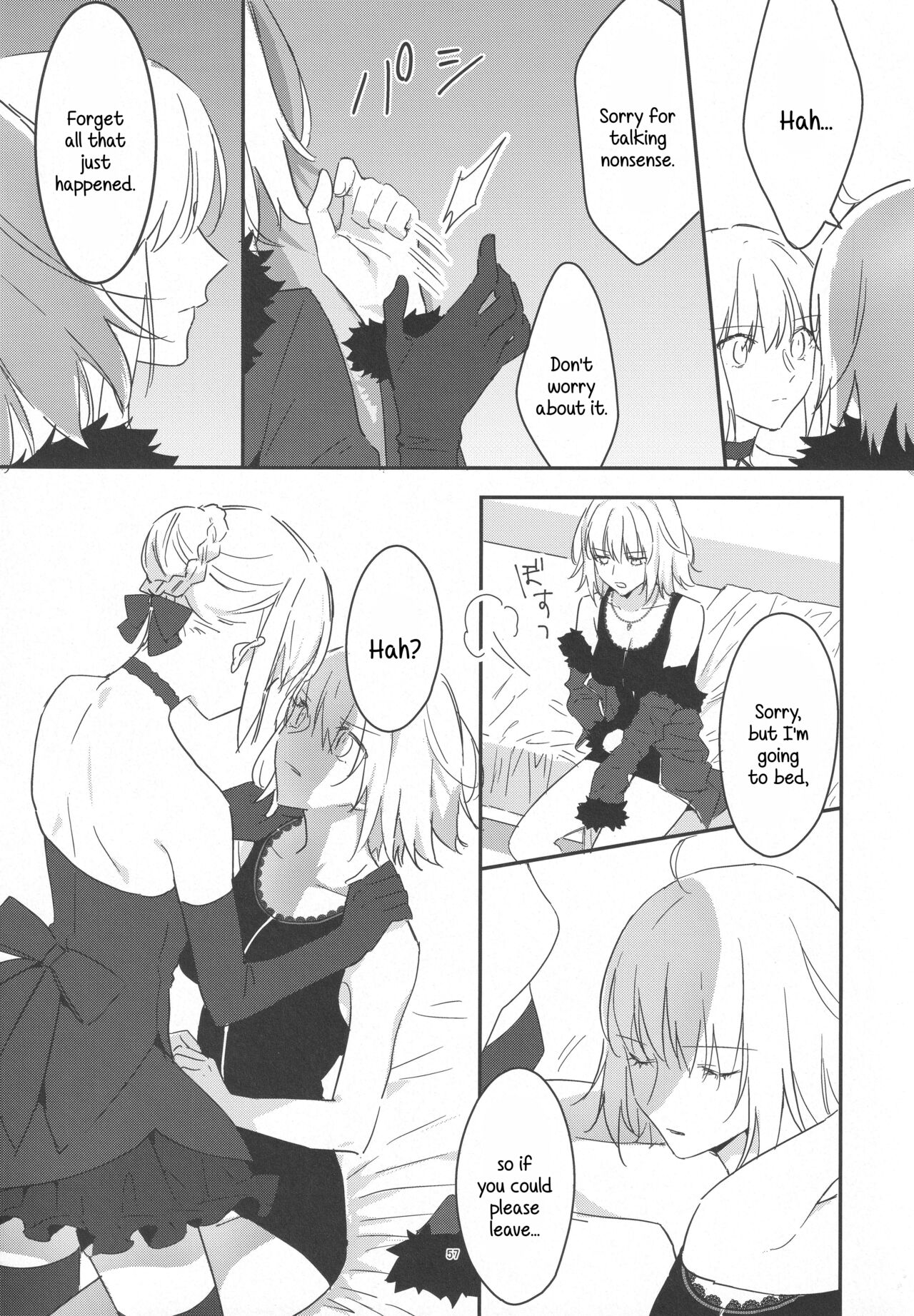 (C100) [Kindou Shoujo (nipi)]Artoria Alter x Jeanne Alter Sairokushuu(Fate/Grand Order) [English] [SDTLs] Page 57