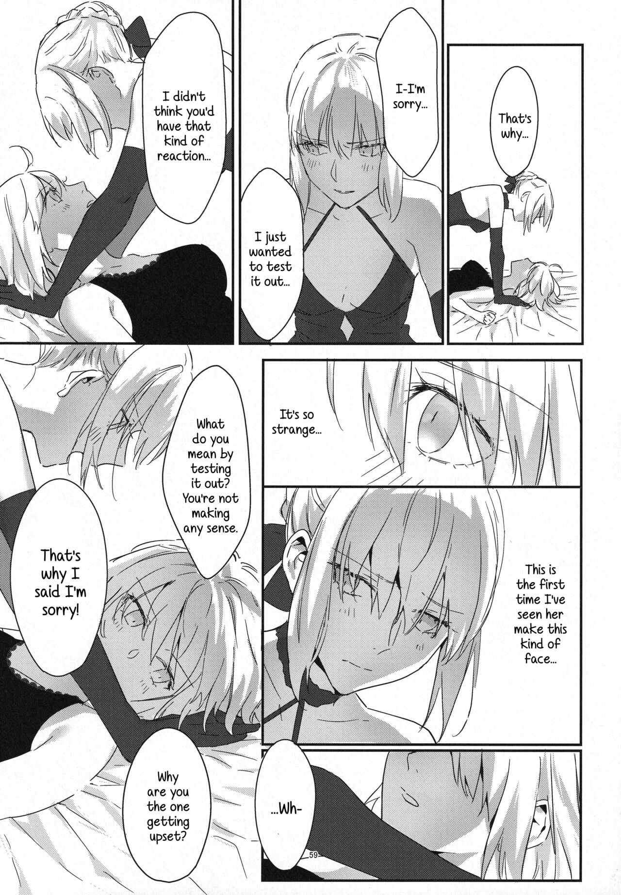 (C100) [Kindou Shoujo (nipi)]Artoria Alter x Jeanne Alter Sairokushuu(Fate/Grand Order) [English] [SDTLs] Page 59