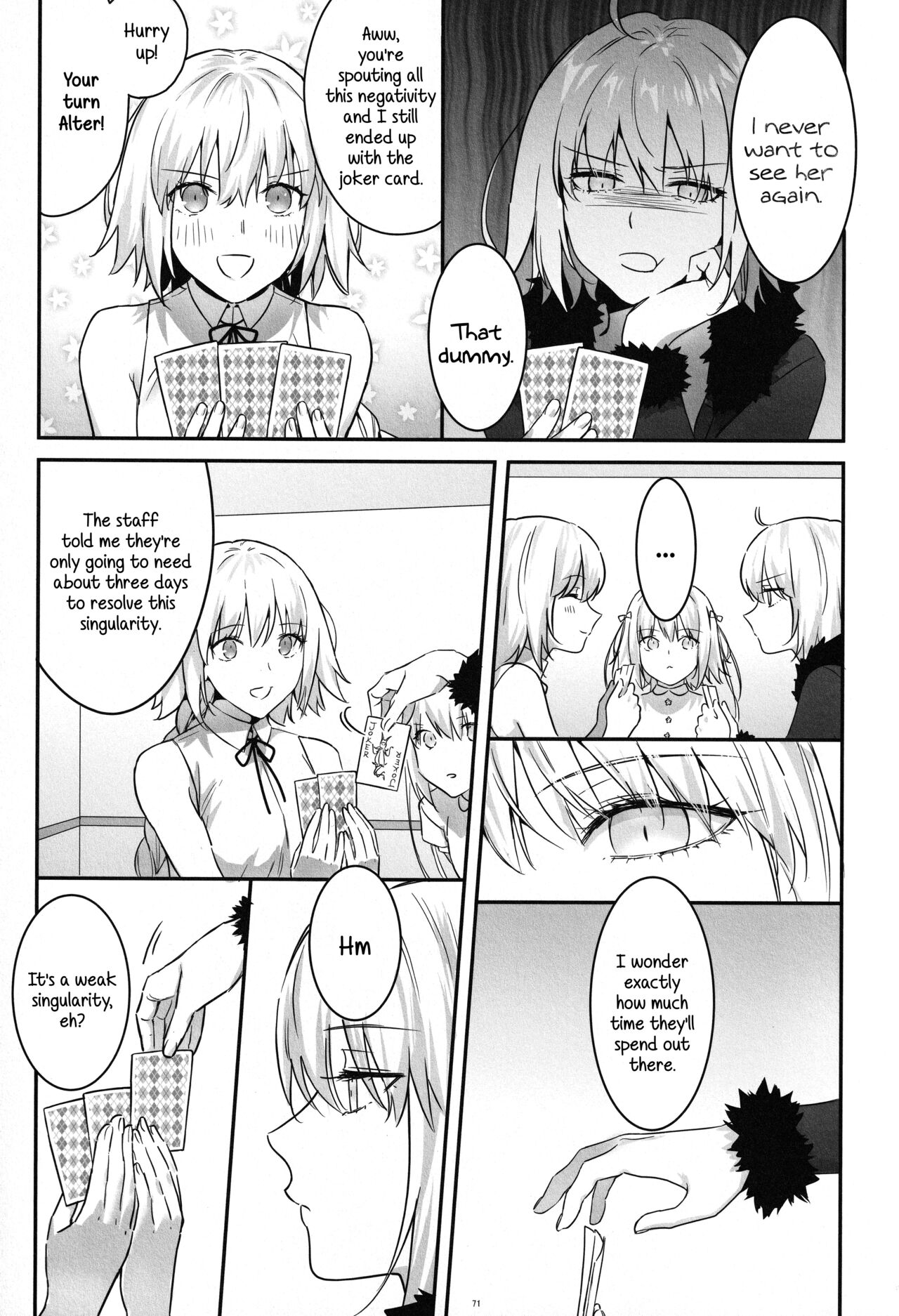 (C100) [Kindou Shoujo (nipi)]Artoria Alter x Jeanne Alter Sairokushuu(Fate/Grand Order) [English] [SDTLs] Page 71