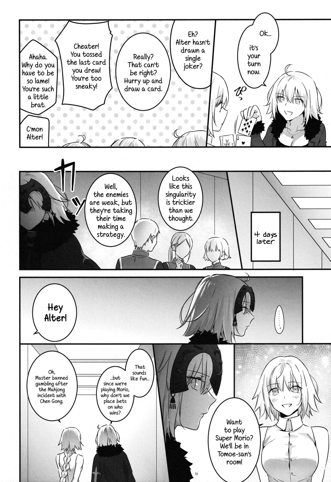 (C100) [Kindou Shoujo (nipi)]Artoria Alter x Jeanne Alter Sairokushuu(Fate/Grand Order) [English] [SDTLs] Page 72