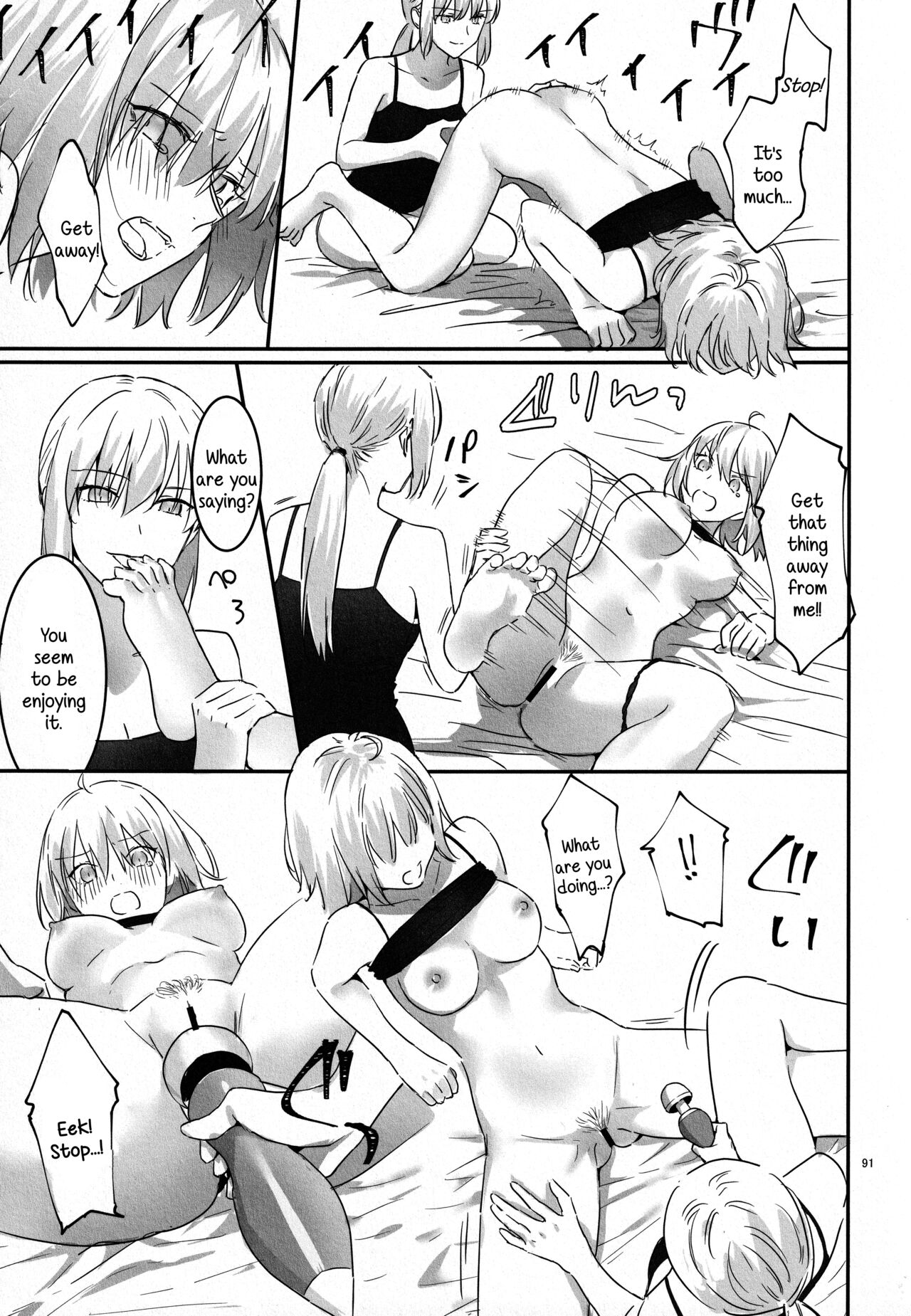 (C100) [Kindou Shoujo (nipi)]Artoria Alter x Jeanne Alter Sairokushuu(Fate/Grand Order) [English] [SDTLs] Page 91