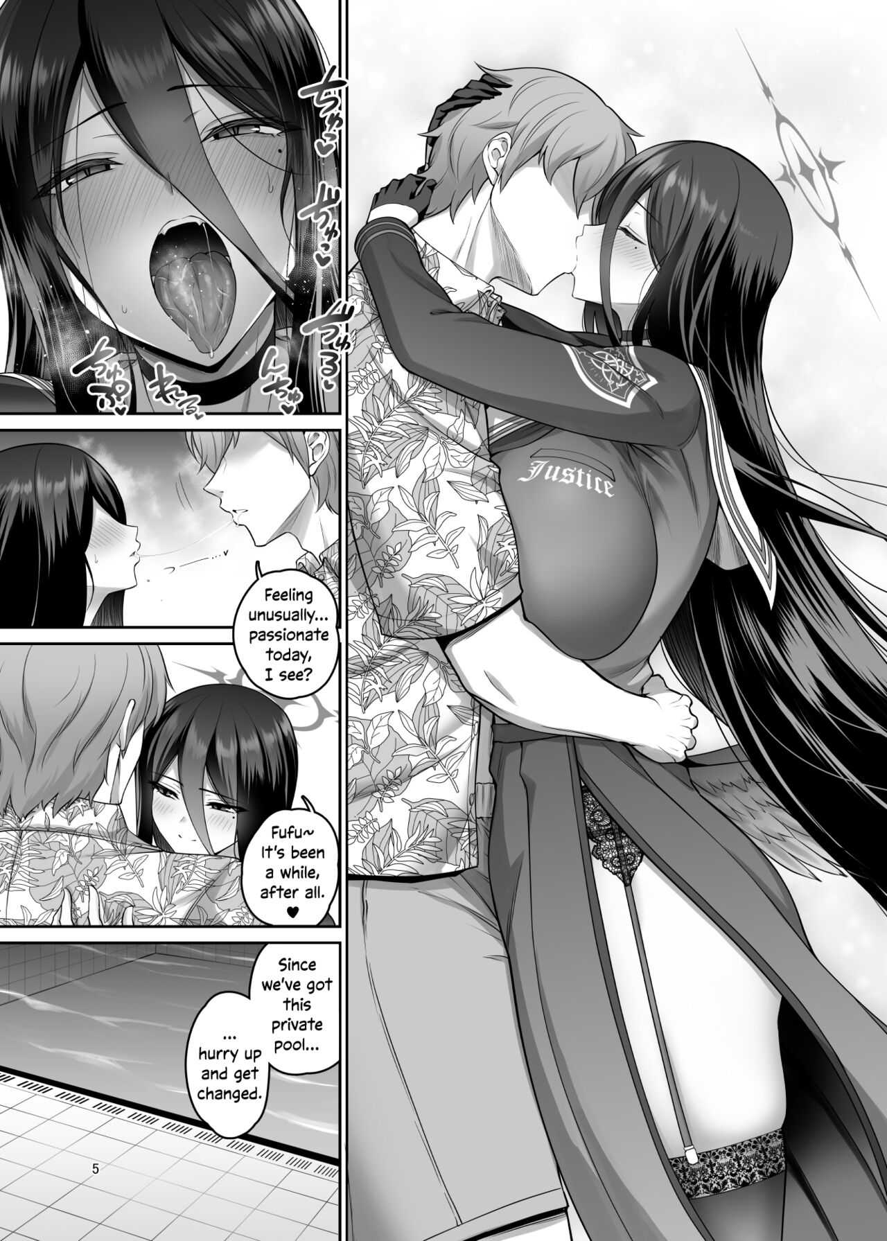 [Urasazan (Minamino Sazan)]Mikkai Poolside(Blue Archive) [English] [DKKMD Translations] [Digital] Page 4