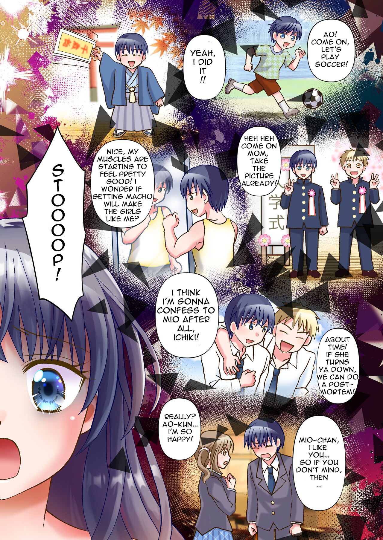 [Amuai Okashi Seisakusho (Yuukey)]Doppelgänger ni Kanojo mo Jinsei mo Ubawarete Bakunyuu JK ni Sareta Boku | My Doppelgänger Stole My Life and My Girlfriend, and Turns Me into a Buxom JK[English] Page 26