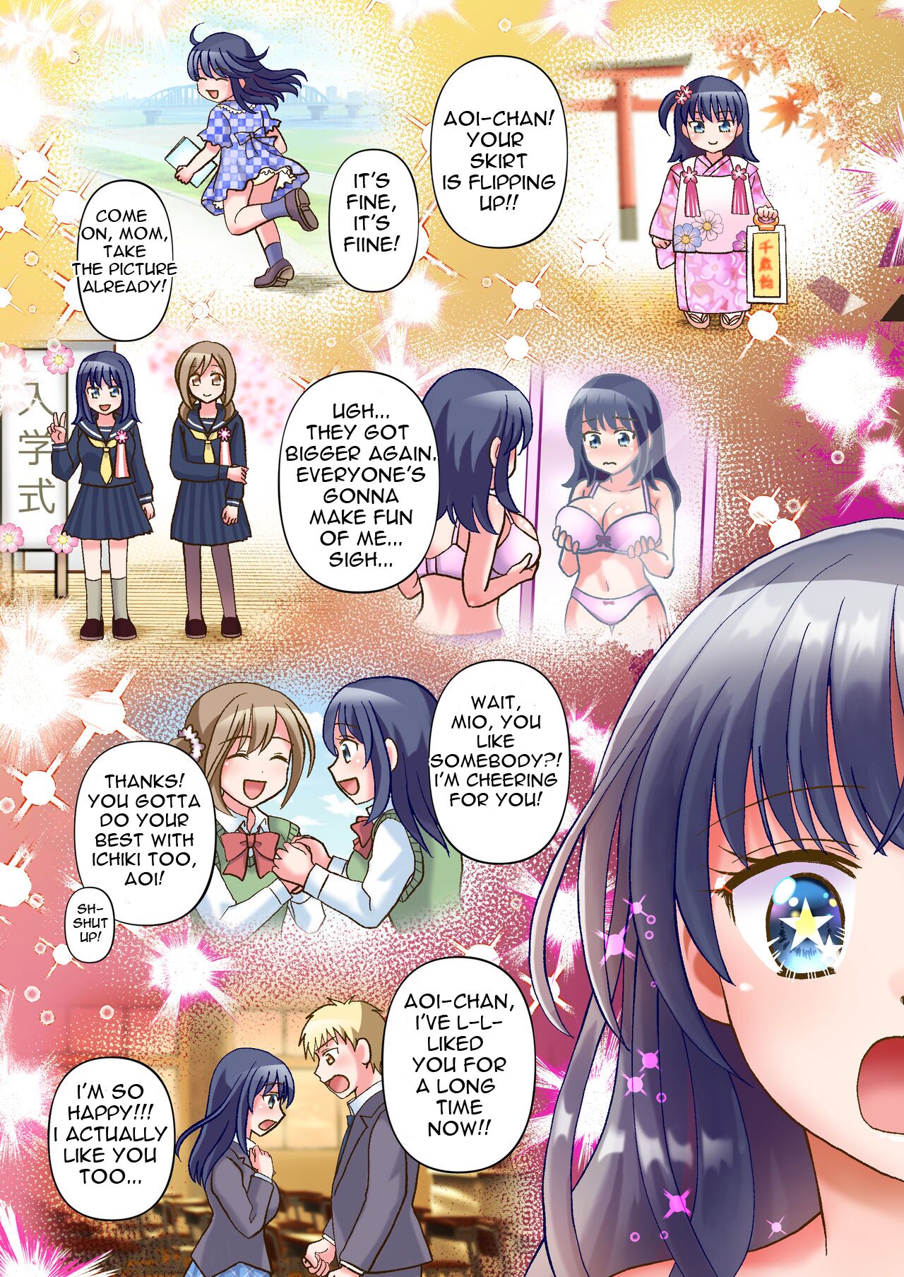 [Amuai Okashi Seisakusho (Yuukey)]Doppelgänger ni Kanojo mo Jinsei mo Ubawarete Bakunyuu JK ni Sareta Boku | My Doppelgänger Stole My Life and My Girlfriend, and Turns Me into a Buxom JK[English] Page 28