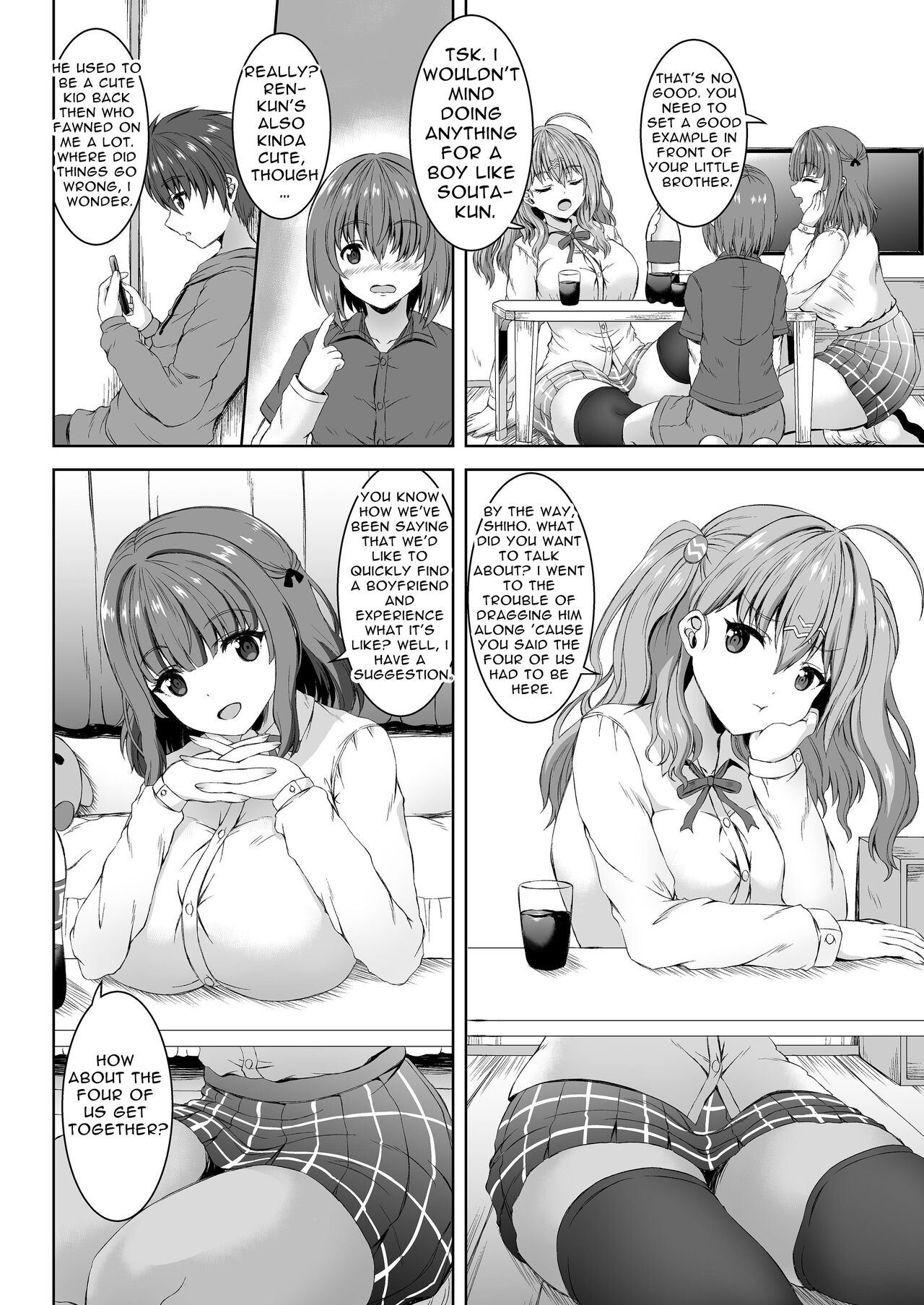 [Whisp (Shion)]Jisshi JK to Tomo Ane JK o Nando mo Koukan Amaicha Swapping Doutei Fudeoroshi | Sex With Your Older Sister & Your Friend's Older Sister ~Sweet Swappin' Cherry Poppin'~[English] [tsuyoshi] Page 3