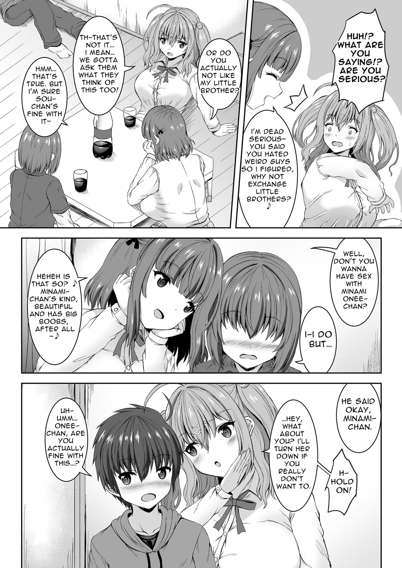 [Whisp (Shion)]Jisshi JK to Tomo Ane JK o Nando mo Koukan Amaicha Swapping Doutei Fudeoroshi | Sex With Your Older Sister & Your Friend's Older Sister ~Sweet Swappin' Cherry Poppin'~[English] [tsuyoshi] Page 4
