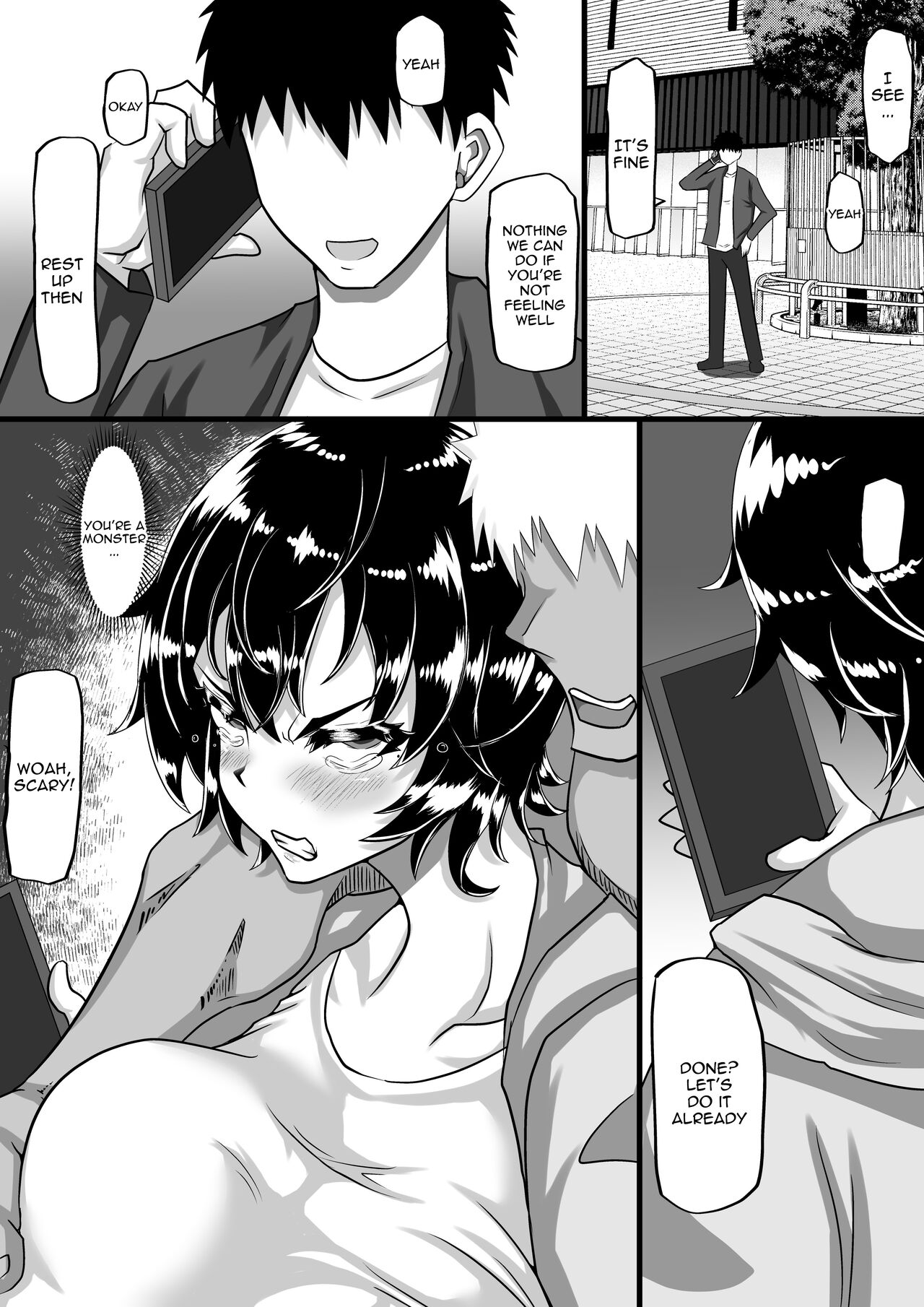 [Chae]Furin Chuudoku ni Natta Kanojo wa Yori Tsuyoi Shigeki o Motomete Netorare Douga o Kareshi ni Okuru | A Girlfriend Addicted to Cheating Sends a Netorare Video To Her Boyfriend In Search of Greater Stimulus[English] {Doujins.com} Page 26