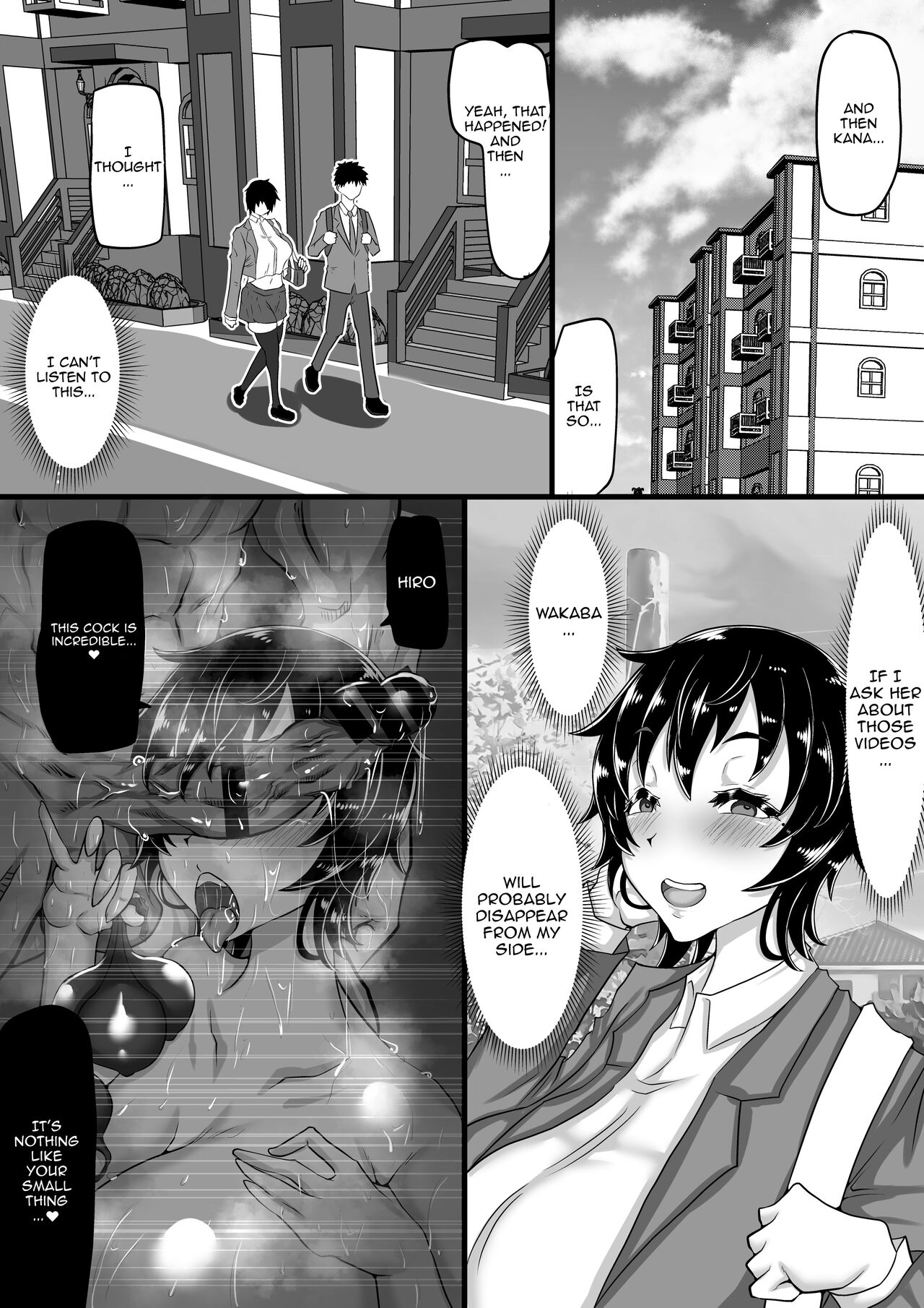 [Chae]Furin Chuudoku ni Natta Kanojo wa Yori Tsuyoi Shigeki o Motomete Netorare Douga o Kareshi ni Okuru | A Girlfriend Addicted to Cheating Sends a Netorare Video To Her Boyfriend In Search of Greater Stimulus[English] {Doujins.com} Page 73