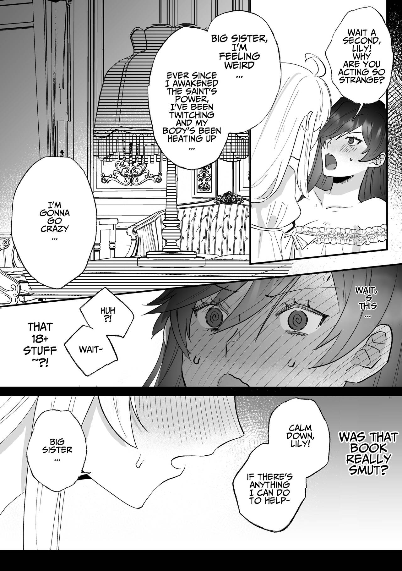 [Kyoutansan (Daizu)]Danzai Route o Kaihi Shiyou to Shita Akuyaku Reijou wa Futanari Seijo no Imouto ni Dekiai Saremashita[English] [Kusanuu] Page 17