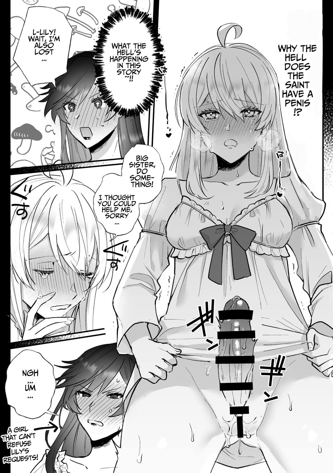[Kyoutansan (Daizu)]Danzai Route o Kaihi Shiyou to Shita Akuyaku Reijou wa Futanari Seijo no Imouto ni Dekiai Saremashita[English] [Kusanuu] Page 19