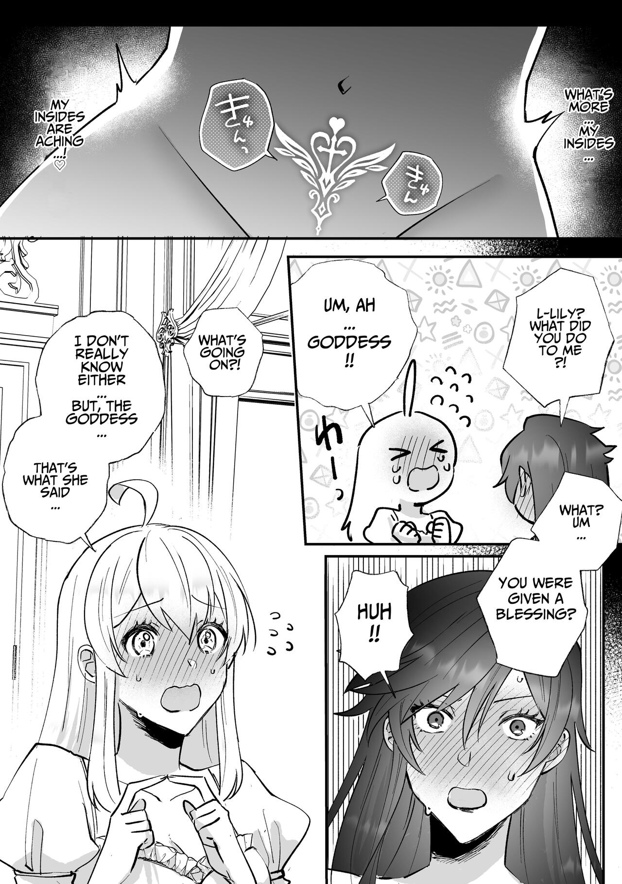 [Kyoutansan (Daizu)]Danzai Route o Kaihi Shiyou to Shita Akuyaku Reijou wa Futanari Seijo no Imouto ni Dekiai Saremashita[English] [Kusanuu] Page 34