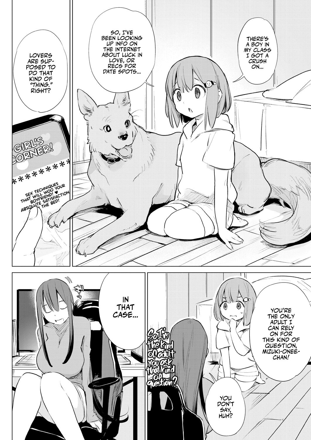 [Haison]Kinjo no Oneesan ni Sex o Shitsumon o Shitara Inukan Susumerareta Hanashi | I Tried Asking My Neighbor About Sex and Was Introduced to Bestiality Sex(COMIC Mugen Tensei 2023-12) [English] [Team Rabu2] [Digital] Page 2