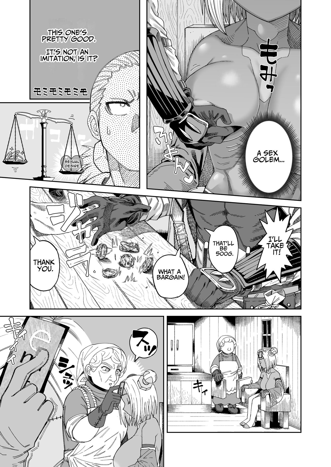 [Sakeitiba (Samon Shiu)]Ippaku Futsuka Onaho Tsuki 500G | 500G For Two Days, One Night With Onahole Golem[English] [Solid Rose] Page 4