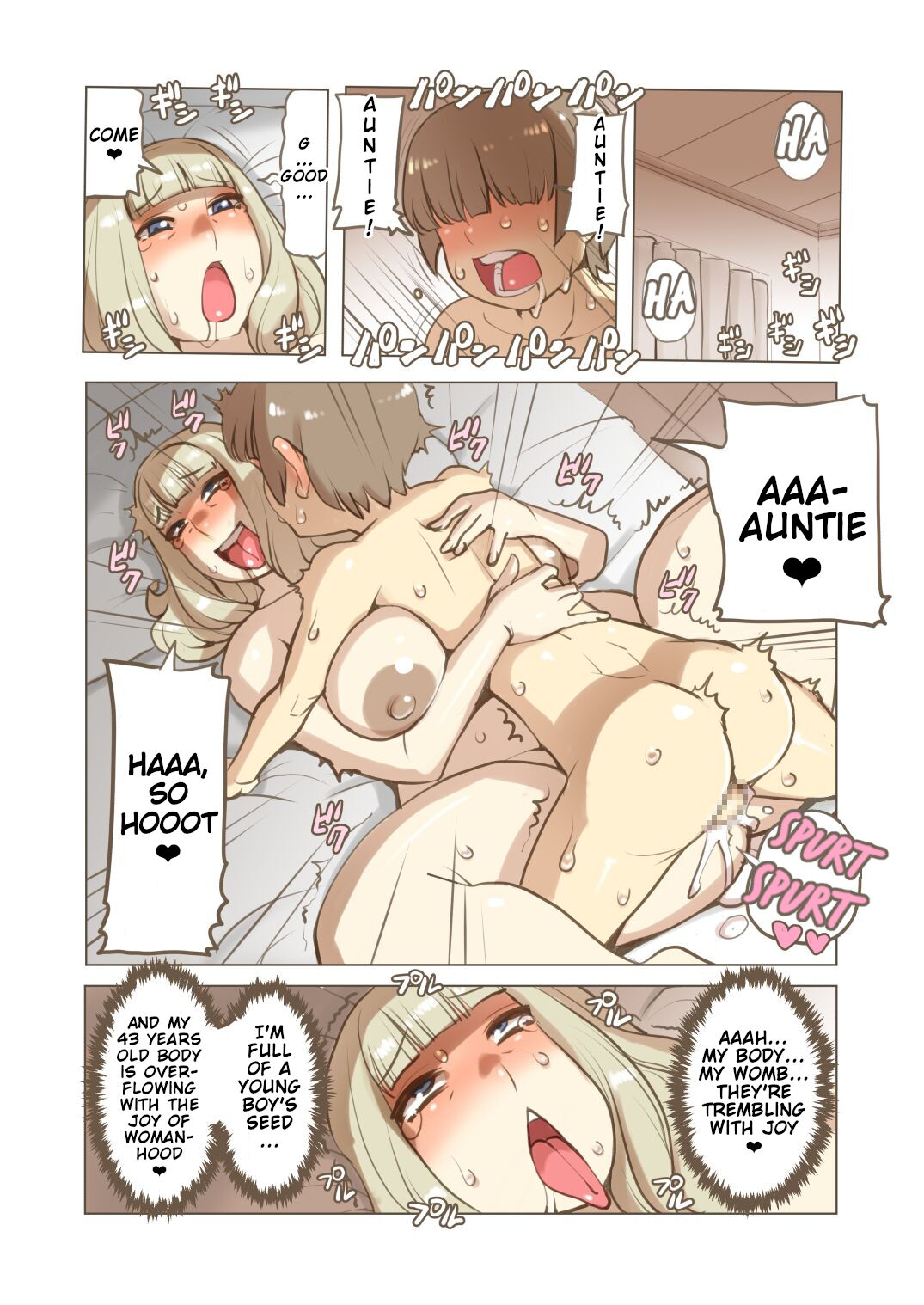 [Penguindou]Oba-san-tachi o Ninshin SaSete  | Impregnate The Old Ladie[English] [Poranya] Page 11