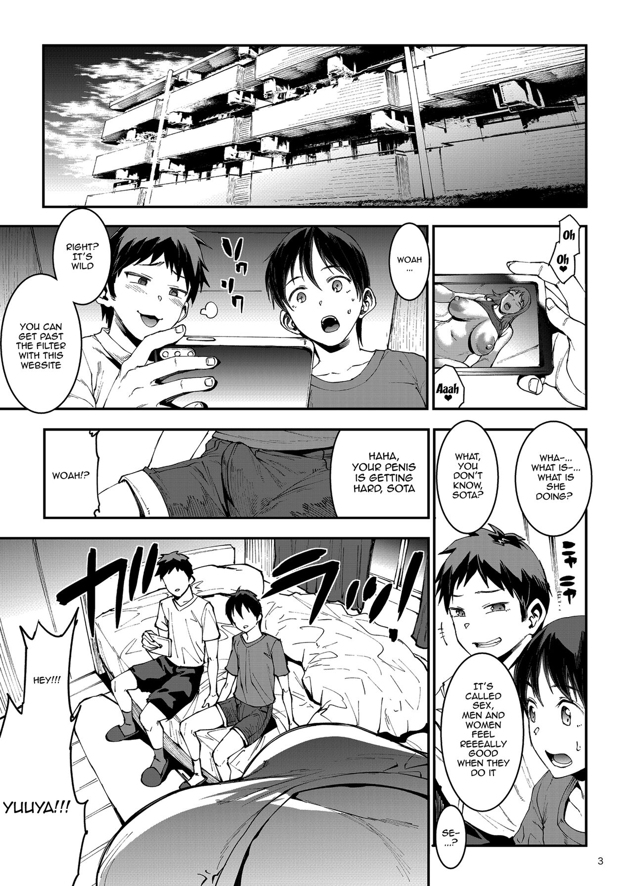 [ERECT TOUCH (Erect Sawaru)]Mama Mansion! ~Daiichiwa 305-goushitsu Hiiragi Mika (36)~ | Mama Mansion! ~First Chapter, Room 305's Hiiragi Mika 36YO~[English] {Doujins.com} [Digital] Page 3
