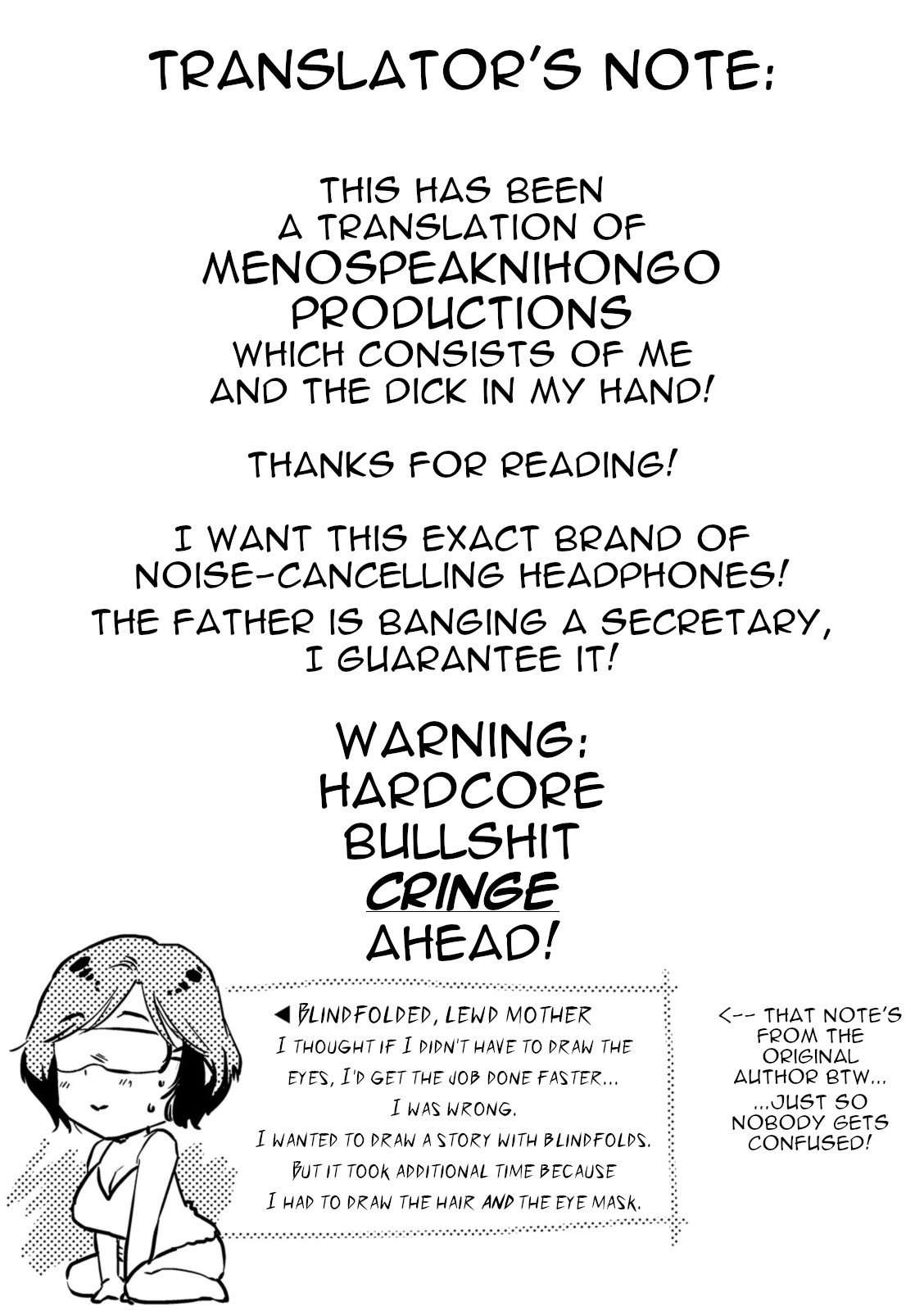 [Ohsaka Minami]Mekakushi Inbo | Blindfolded, Lewd Mother(Kogare Tsuma, Haha Ijiri) [English] [menospeaknihongo] [Digital] Page 19
