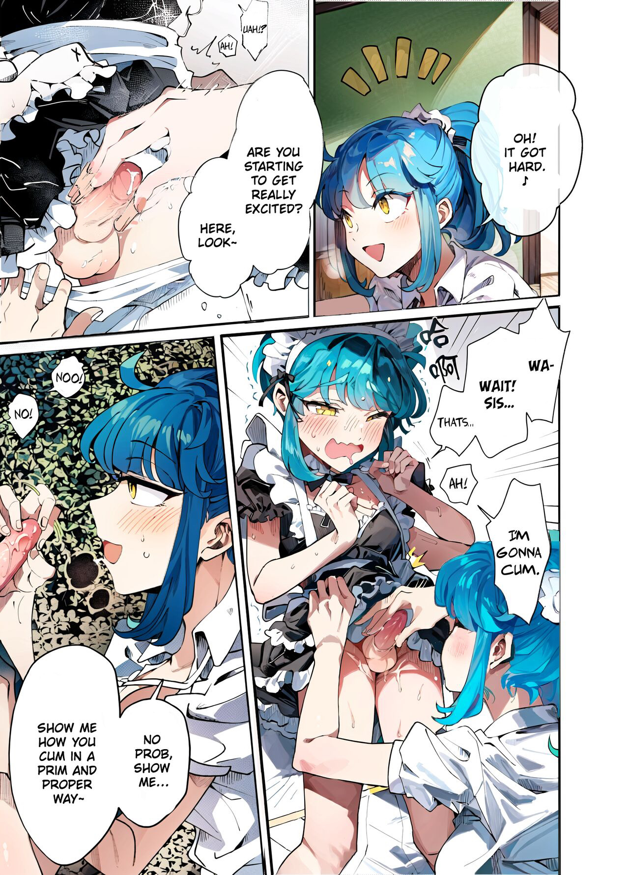[blue lung]Uchi no Aneki wa Kyokon desu | My Well-Hung Older Sister[English] [Colorized] [AI Generated] Page 16