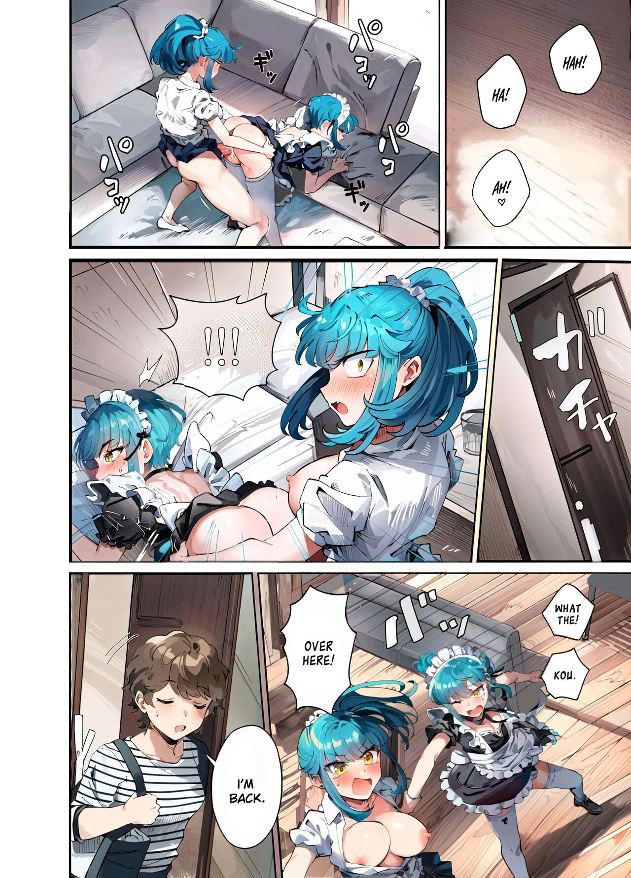 [blue lung]Uchi no Aneki wa Kyokon desu | My Well-Hung Older Sister[English] [Colorized] [AI Generated] Page 37