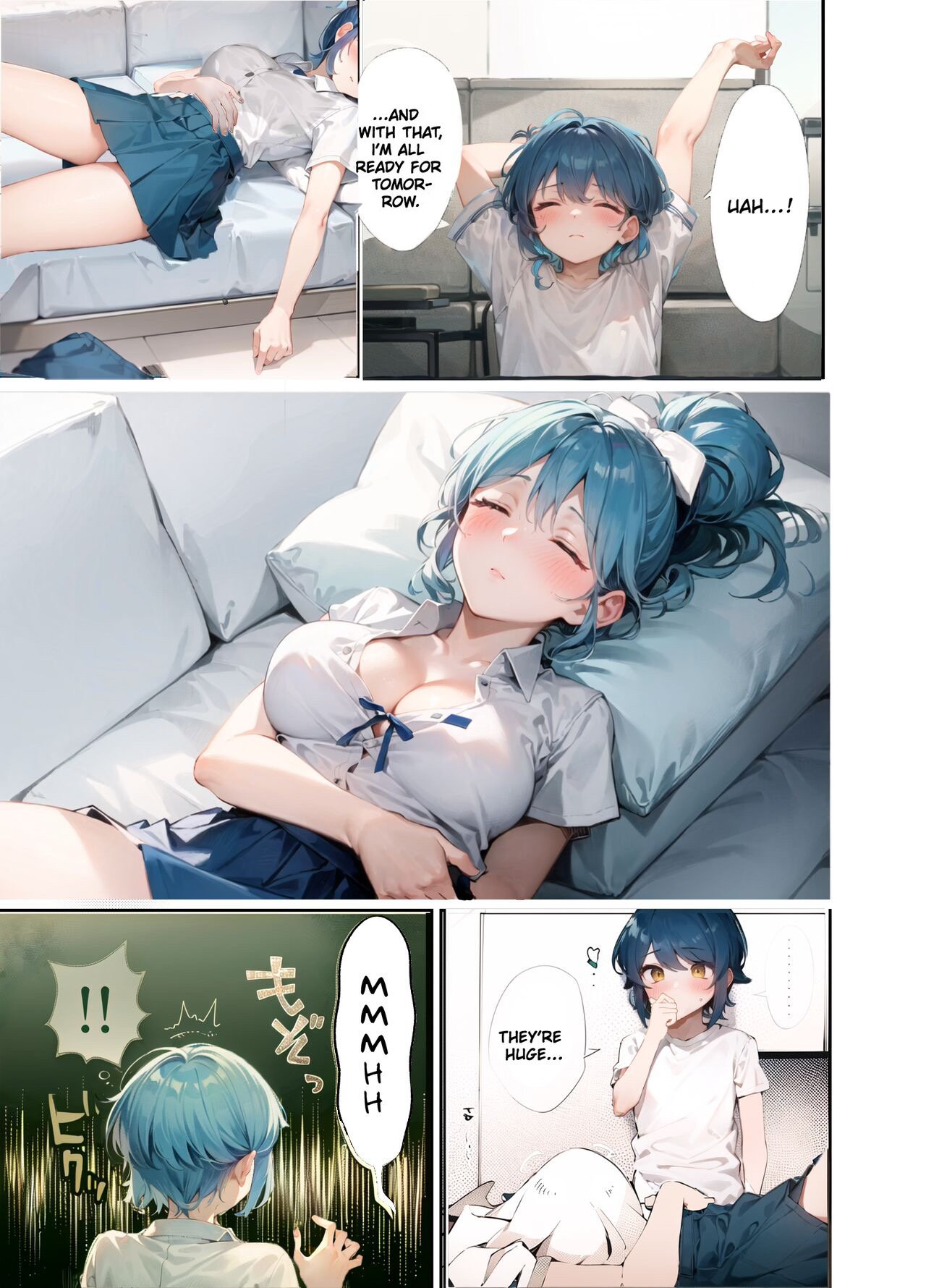 [blue lung]Uchi no Aneki wa Kyokon desu | My Well-Hung Older Sister[English] [Colorized] [AI Generated] Page 8