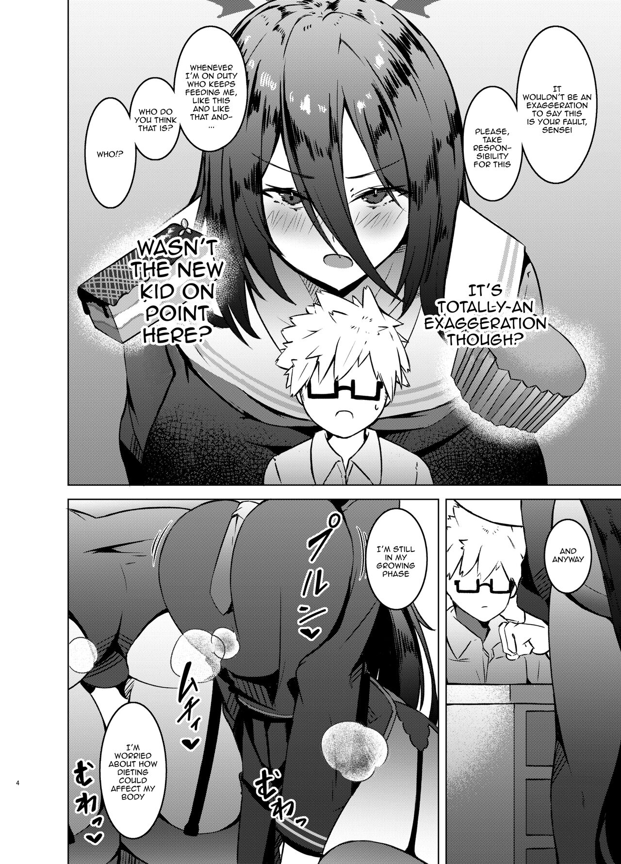 [EVOLMENT TYCOON (AlphaBeta)]Ippai Taberu Kimi ga Suki!! | I Love The You Who Eats A Lot!!(Blue Archive) [English] {Doujins.com} [Digital] Page 4