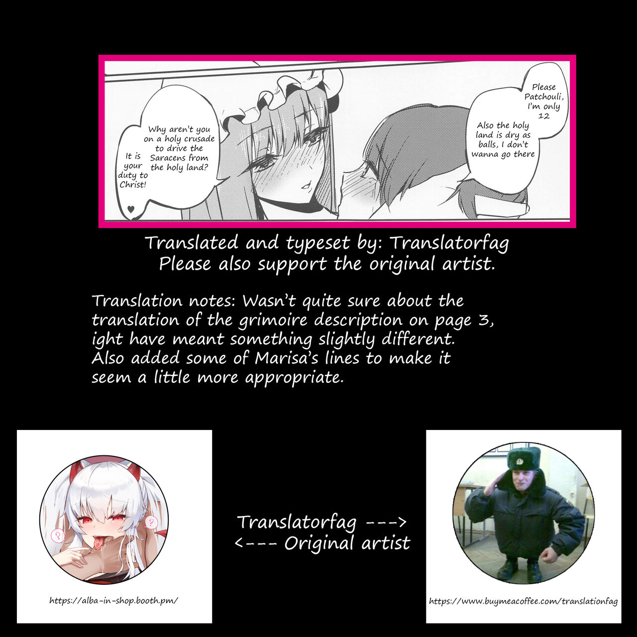 (Reitaisai 19) [ALBANOTE (ALBA)]Patchouli-sama ni Omoi o Tsutaetara Osowareta Hanashi | The story of how I was raped by Patchouli when I confessed my feelings to her(Touhou Project) [English] Page 17