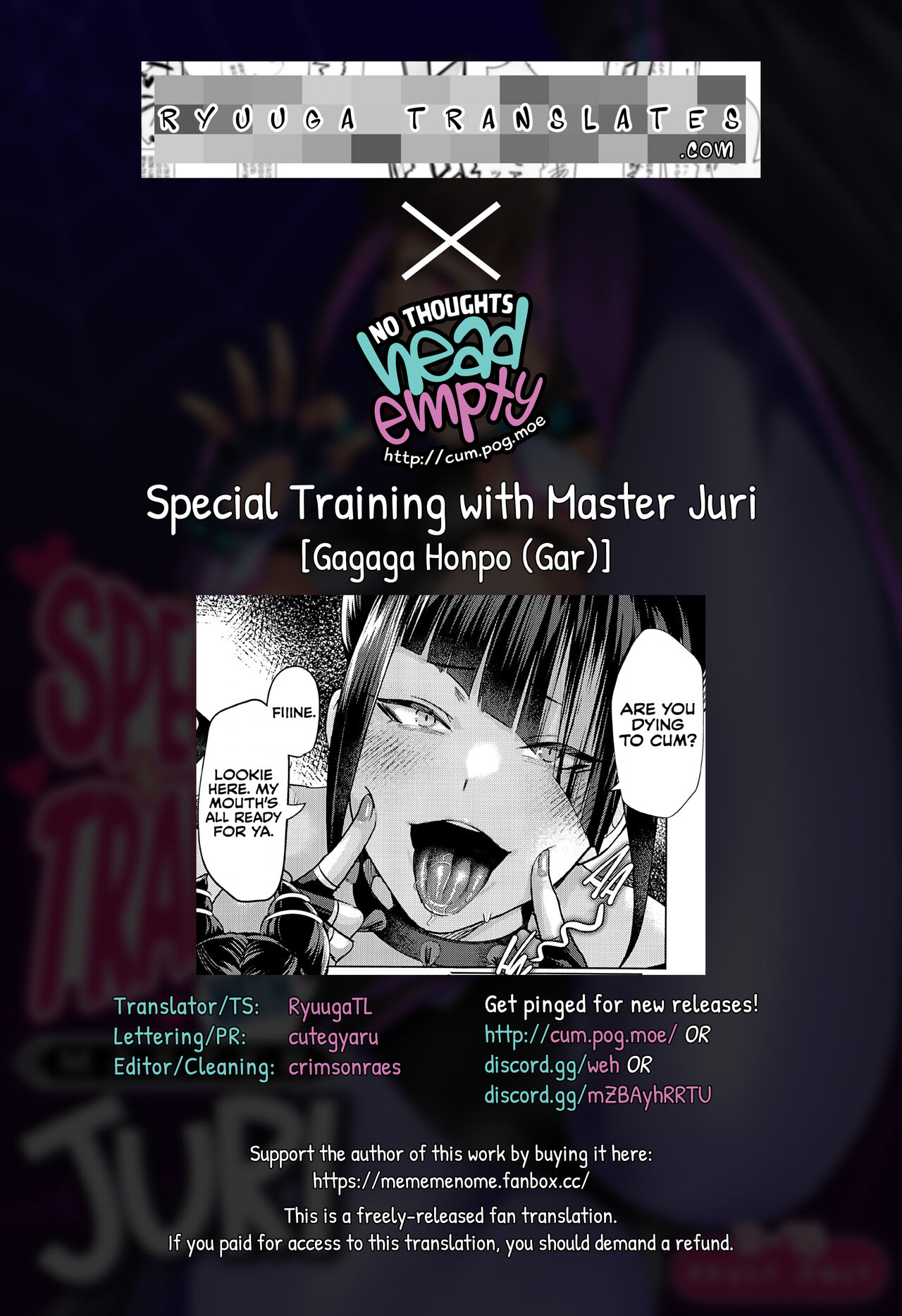 (C102) [Gagaga Honpo (Gar)]Juri Shishou ni Tokkun Shite Morau Hon | Special Training With Master Juri(Street Fighter) [English] [RyuugaTL & head empty] Page 25