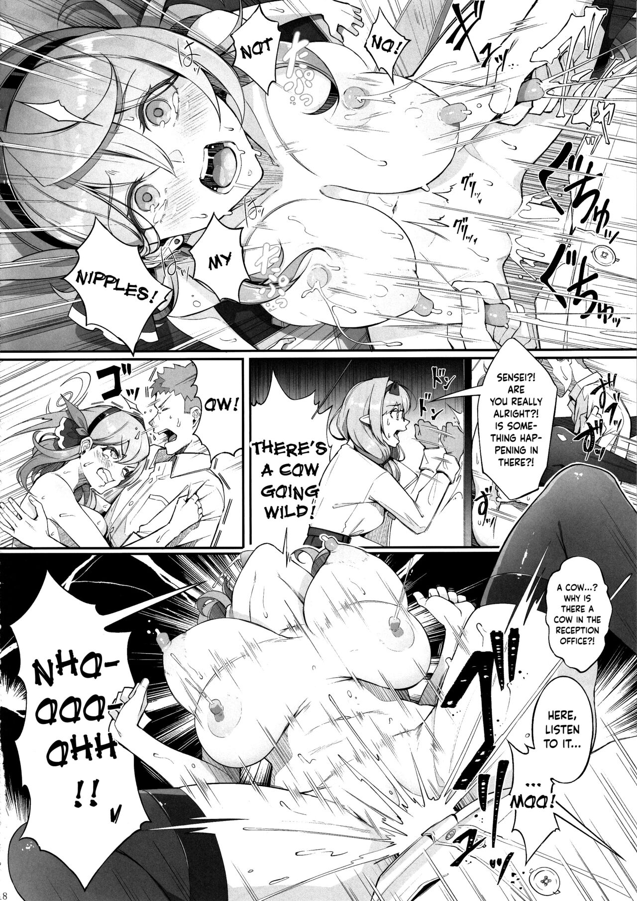 (C103) [Gessyu (Chouzetsu Bishoujo mine)]Gehenna no Meushi | The Cow of Gehenna(Blue Archive) [English] [Douzo Lad Translations] Page 19