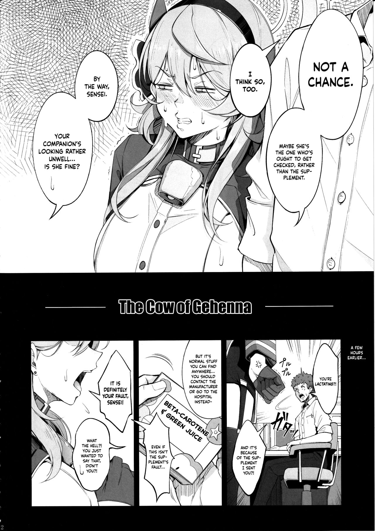 (C103) [Gessyu (Chouzetsu Bishoujo mine)]Gehenna no Meushi | The Cow of Gehenna(Blue Archive) [English] [Douzo Lad Translations] Page 3