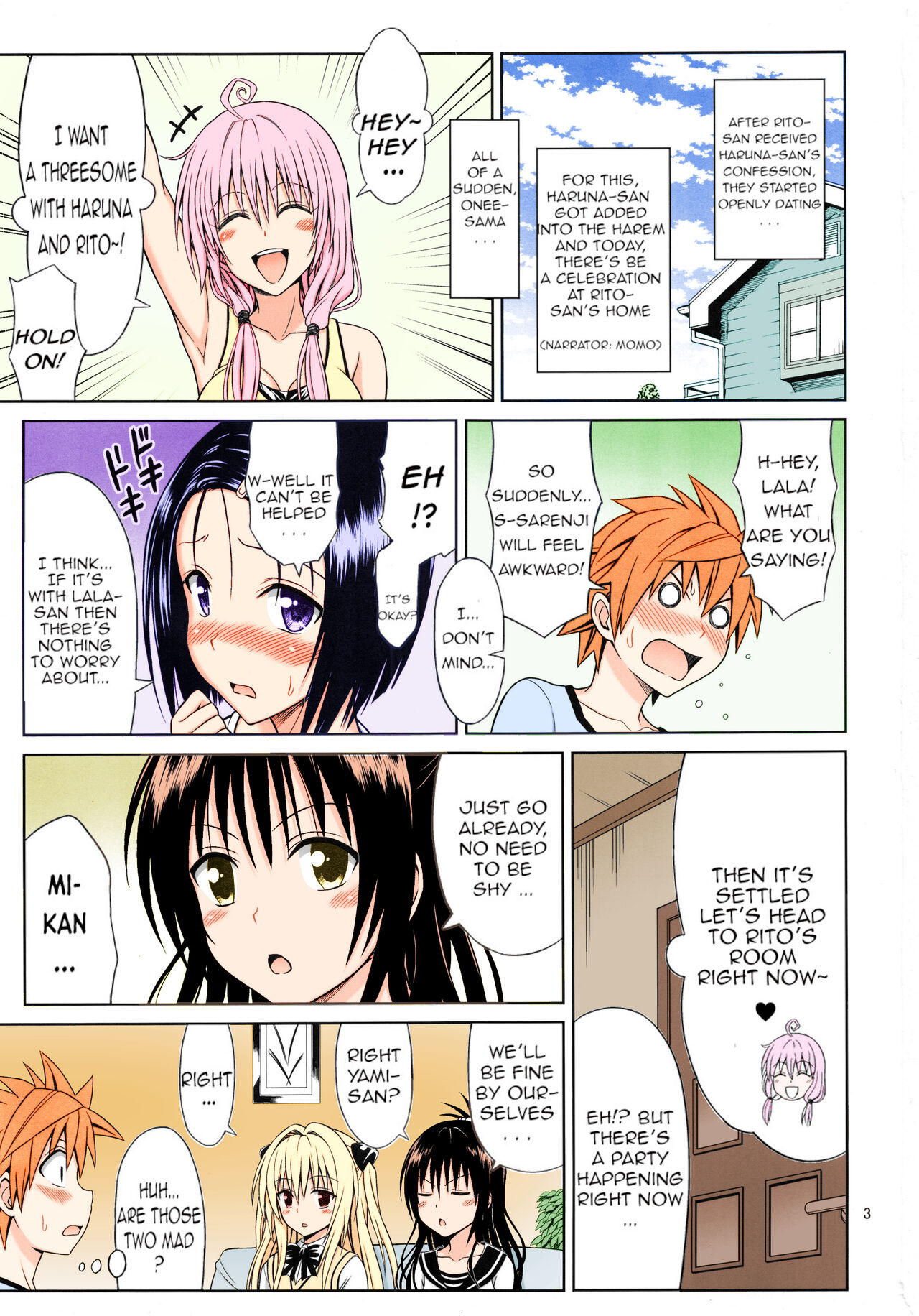 (C92) [Brain Dead (Eiji)]To LOVE-Ru Girls(To LOVE-Ru Darkness) [English] [Dorake V][Colorized] Page 2