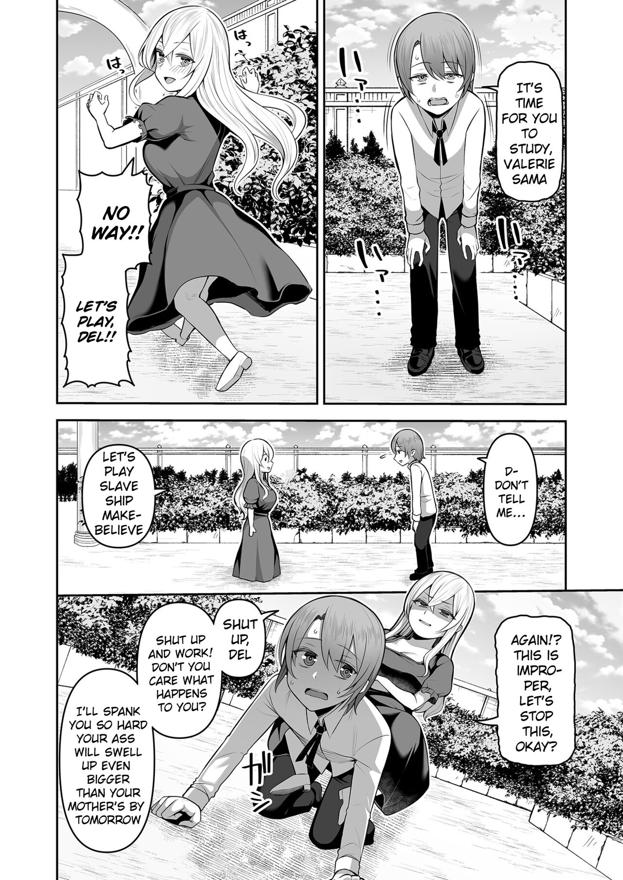 [Kayumidome]Valerie Monogatari ~Oujo-sama wa Yaritai Houdai!?~ Ch1/  The Story of Valerie ~The Queen Gets To Fuck As Much As She Wants!~ Ch.1[English] {Doujins.com} Page 4