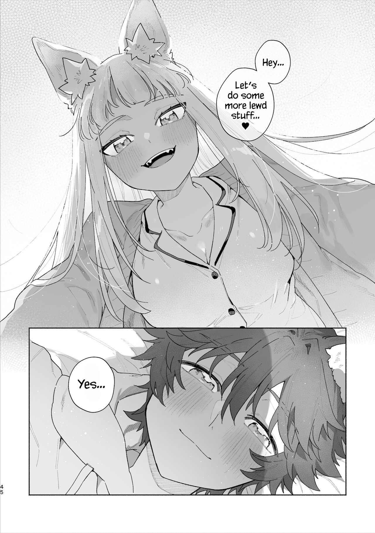 [pink carrot (usachanGET)]Otoko ga Uke - Kitsune-chan X Tanuki-kun | ♂ ga uke. Kitsune-chan × tanuki-kun[English] [Tabunne Scans] [Digital] Page 46