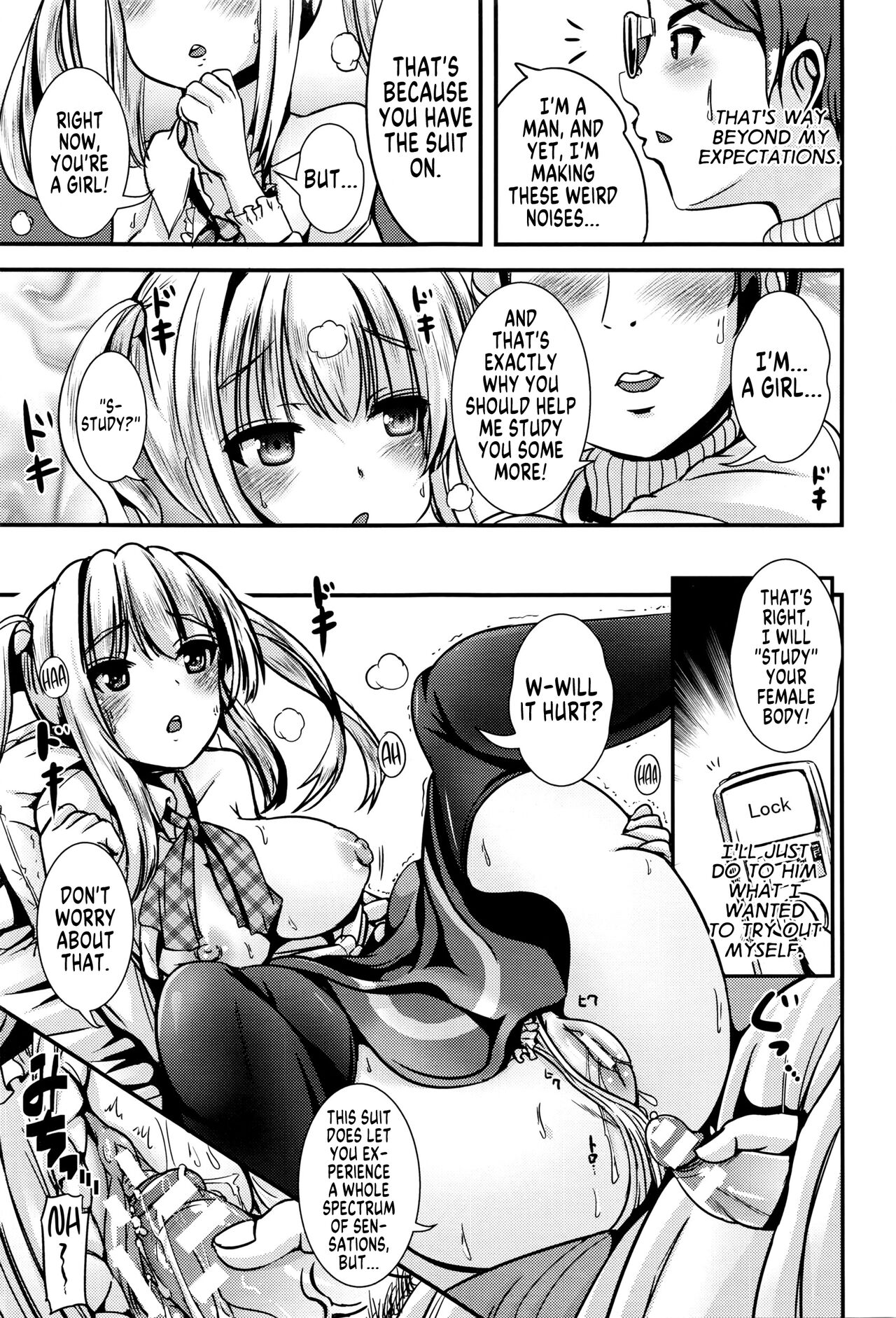 [Marneko]Wakuwaku! Rinshou Jisshuu Joshika Suit Sexy Medical Studies! Girlification Suit[English] [GTF] Page 13