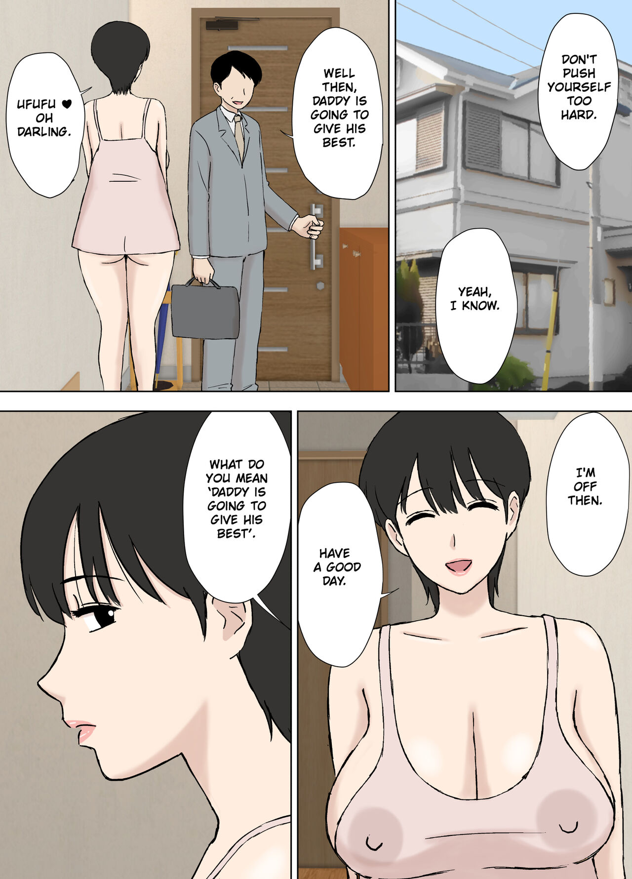 [Urakan]Juujun Mama no Chizuru-san to Otto no Tsurego | The Obedient Chizuru-san And Her Stepchild[English][Chalklog] Page 30