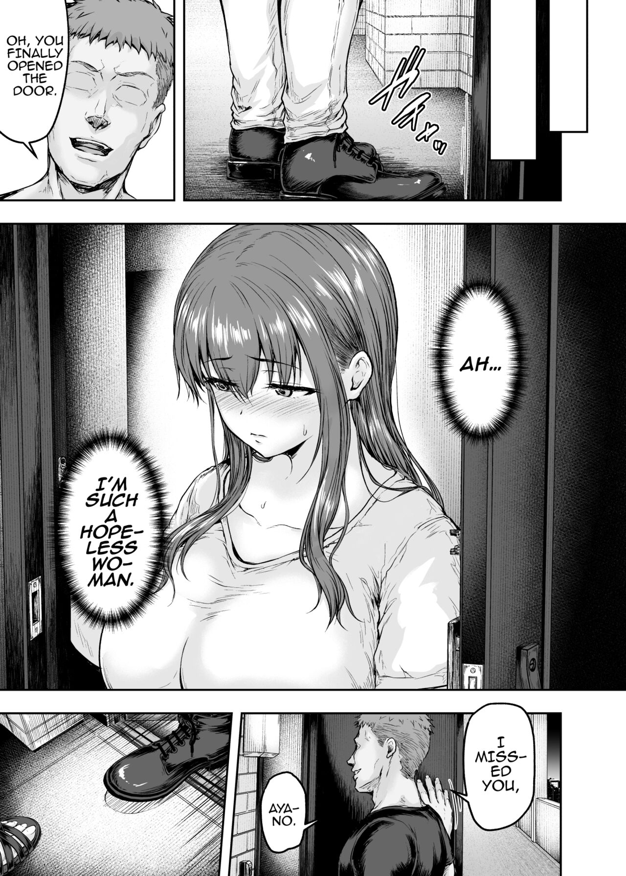 [Sazareito (Ohnaka Ito)]Watashi... Kaerare Chaimashita. 3 -AroThir OL ga Yarichin Daigakusei-tachi no Chinpo ni Dohamari suru made-[English] [SquigglesJPTeam] Page 36