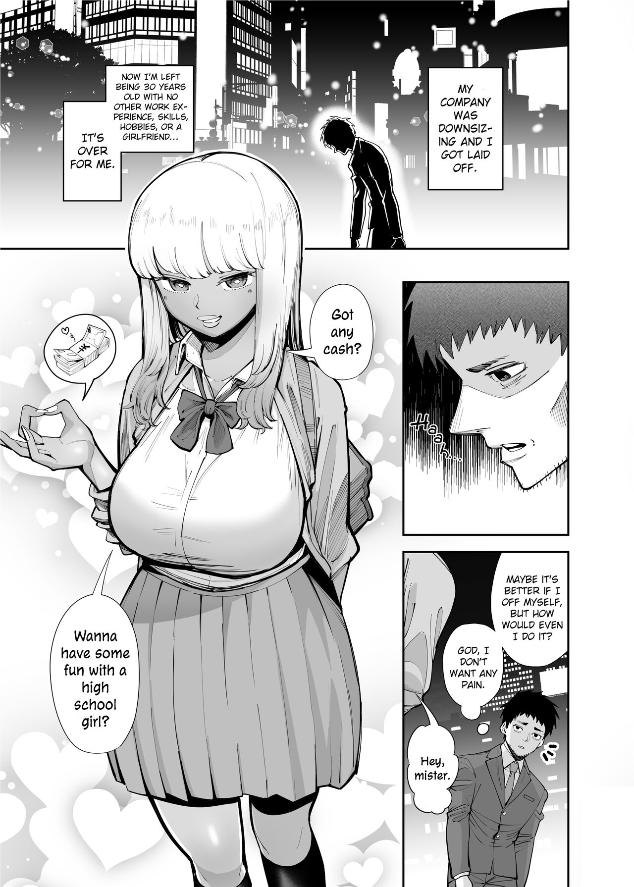 [Takashima]Oji-san o Yoshi Yoshi Shite Kureru Kuro Gal | A Black Gal Who Takes Care of an Older Man[English] [ConTL] Page 3