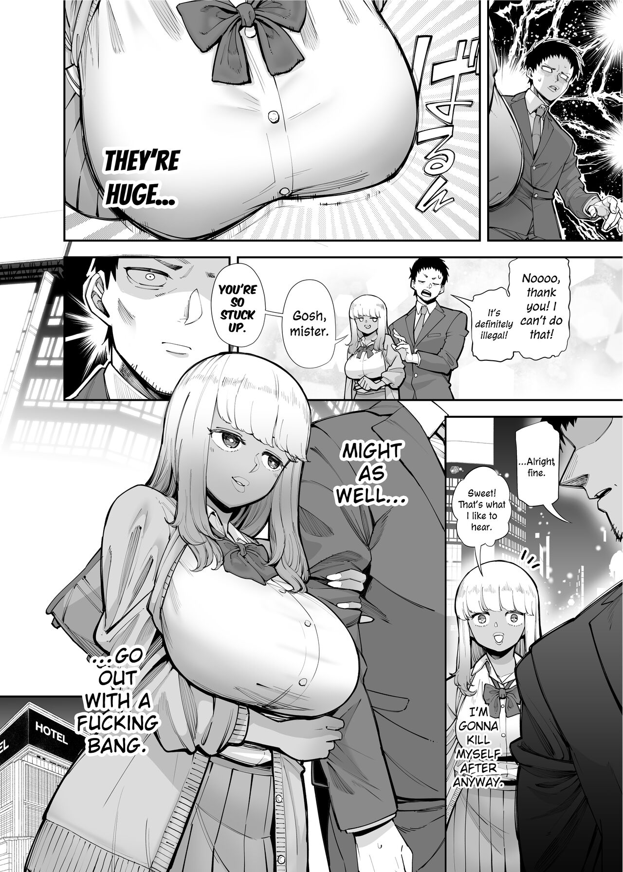 [Takashima]Oji-san o Yoshi Yoshi Shite Kureru Kuro Gal | A Black Gal Who Takes Care of an Older Man[English] [ConTL] Page 4