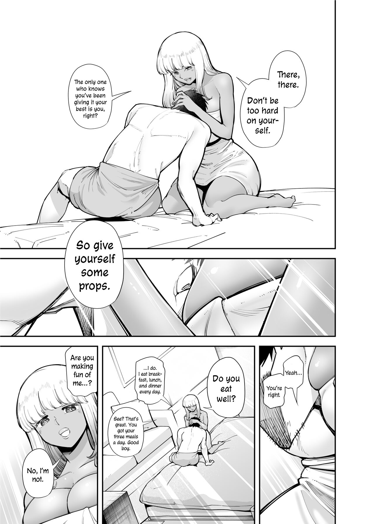 [Takashima]Oji-san o Yoshi Yoshi Shite Kureru Kuro Gal | A Black Gal Who Takes Care of an Older Man[English] [ConTL] Page 7