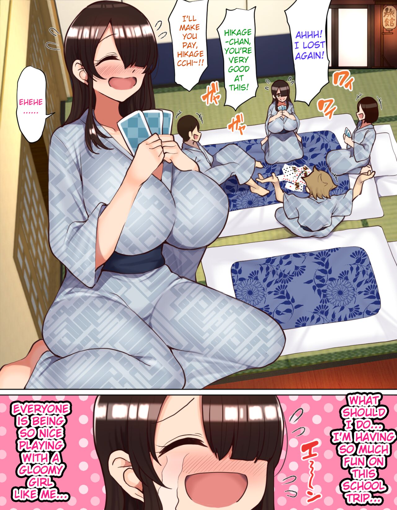 [Hamusuta-nonikomi (Motsuaki)]Shuugaku Ryokou de YouCha to Onaji Group ni Nacchatta Mekakure InCha-chan | Gloomy-chan Ended Up in a Lively Group on the School Trip[English] Page 4