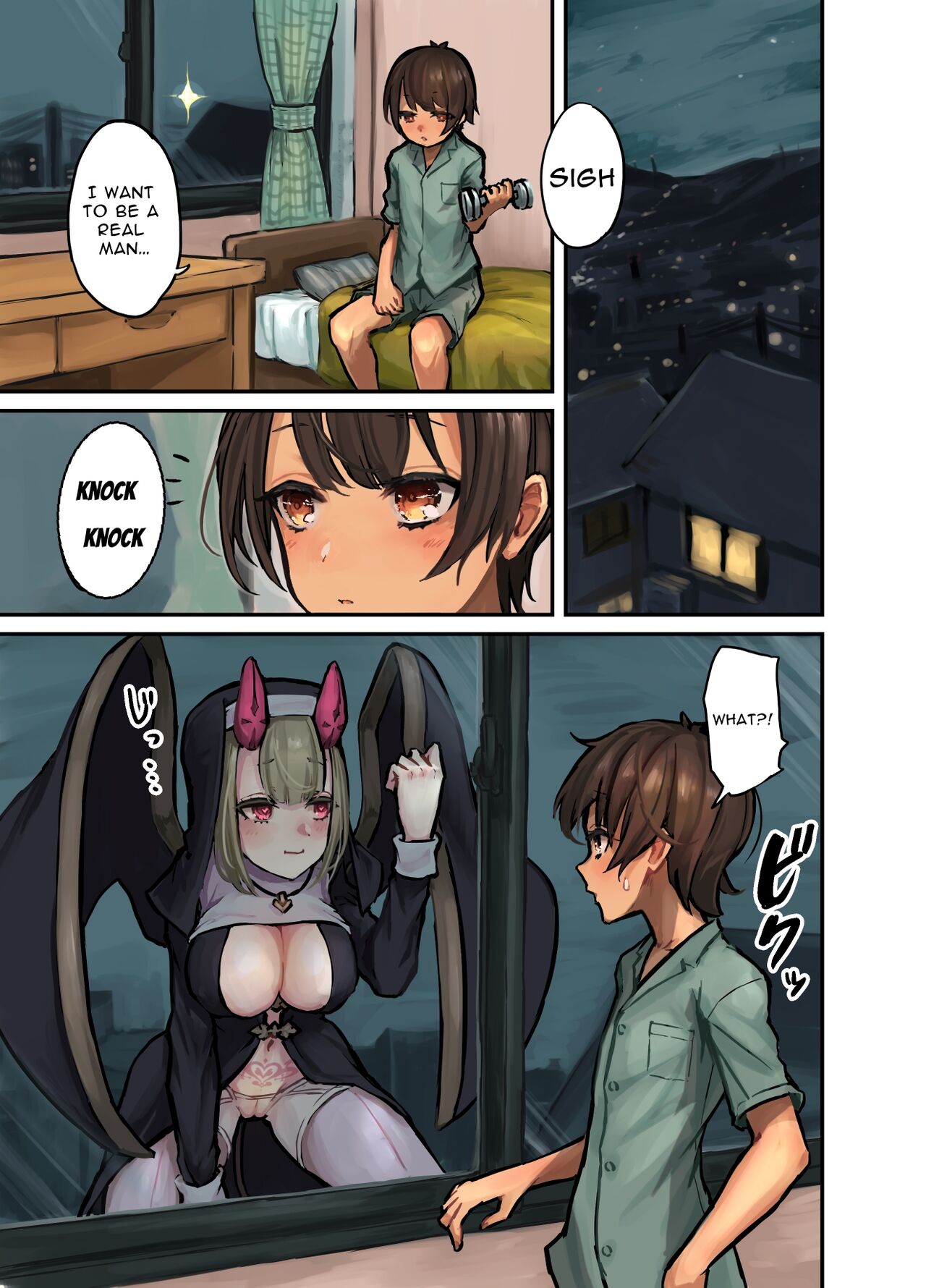 [Hamemie-tei (Sokumaru)]Konban wa Sister Succubus - EVENING. SISTER SUCCUBUS. | Tonight Is Succubus Nun[English] [RWfuta] [Digital] Page 2